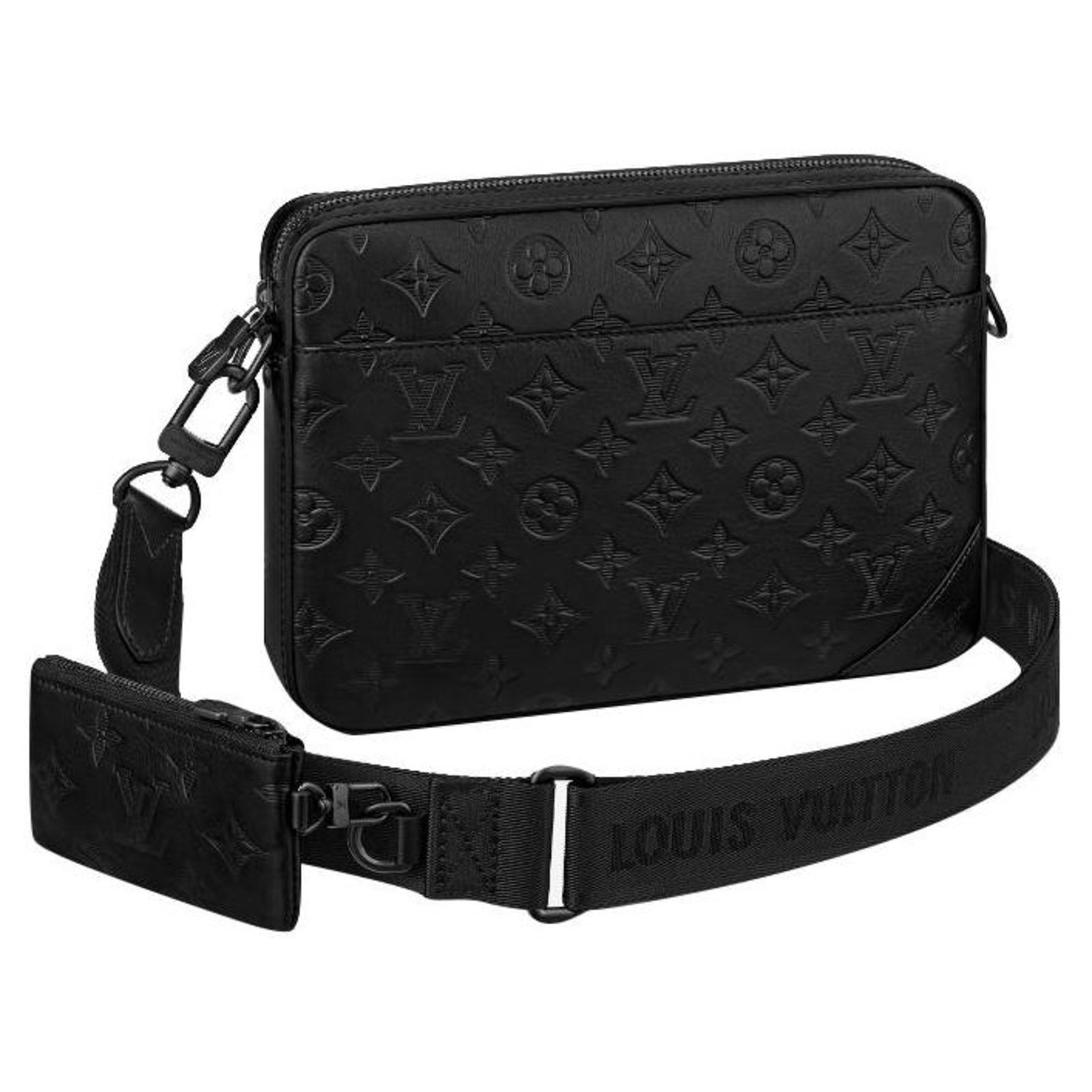 Louis Vuitton Bolsa de accesorios Multi Pochette Negro Cuero ref.767322 -  Joli Closet