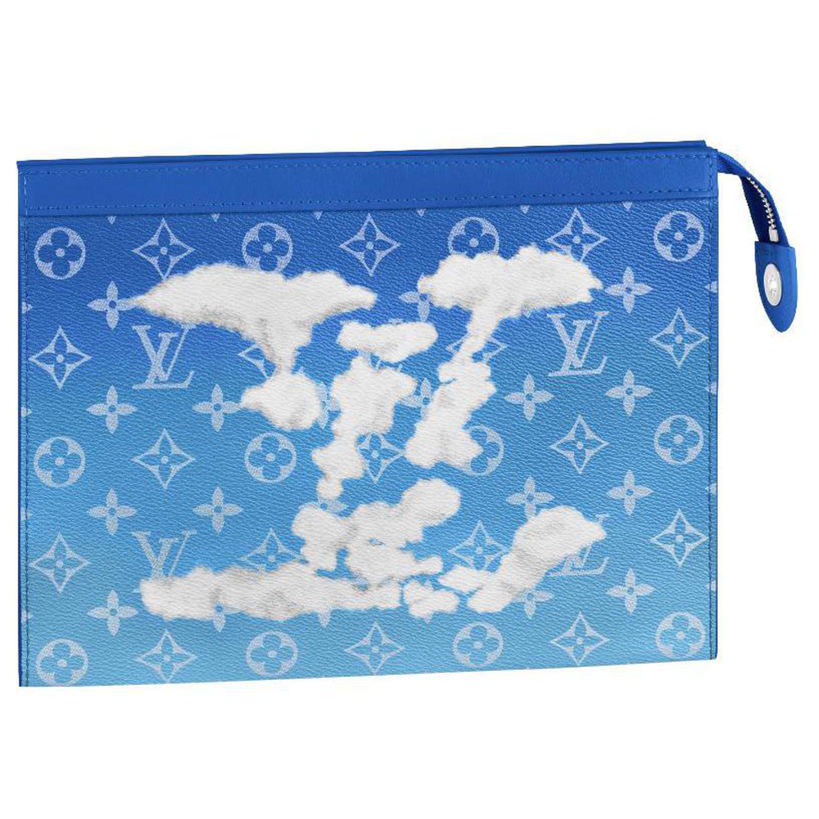 Louis Vuitton LV pochette Clouds Blue Leather ref.244701 - Joli Closet