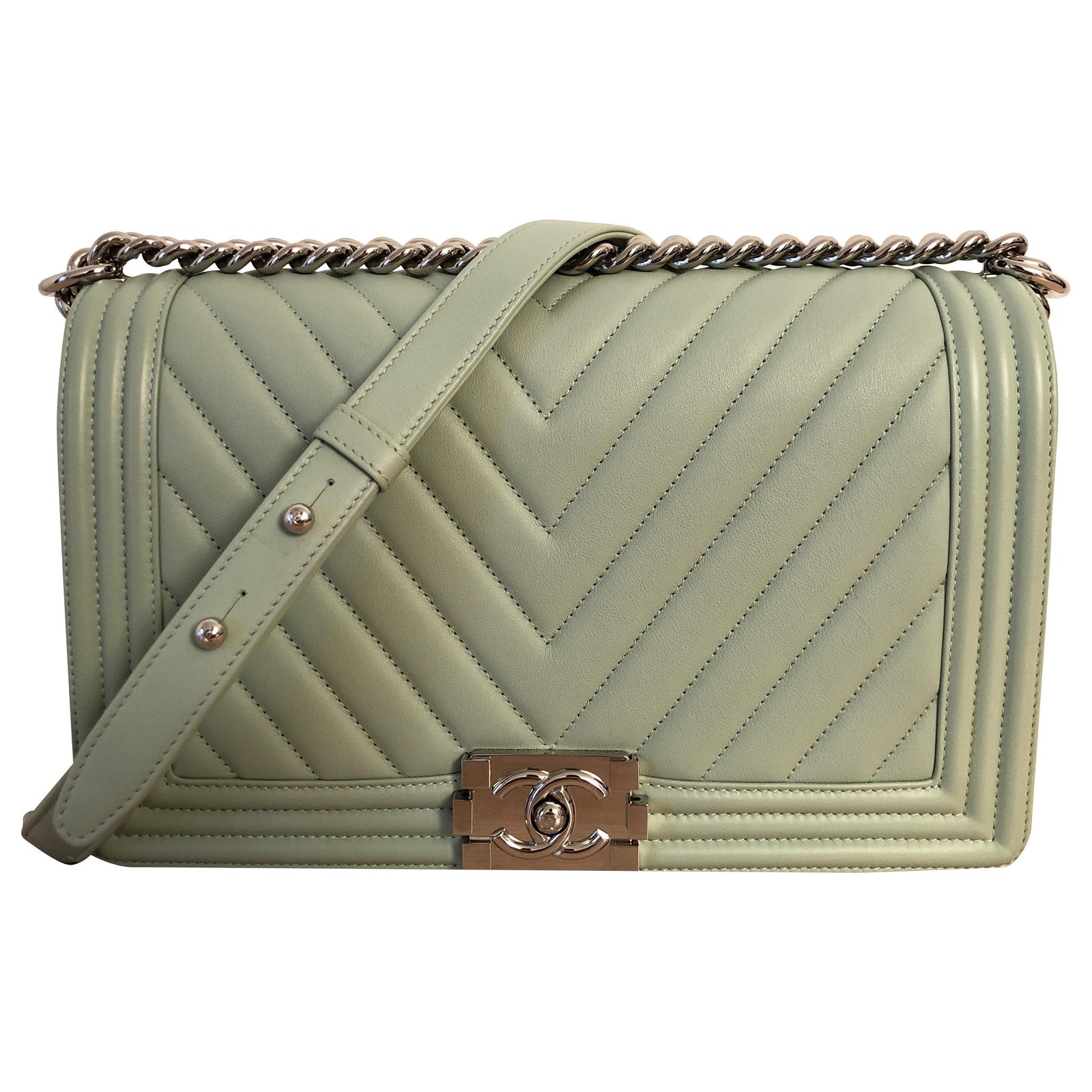 chanel boy chevron bolsa