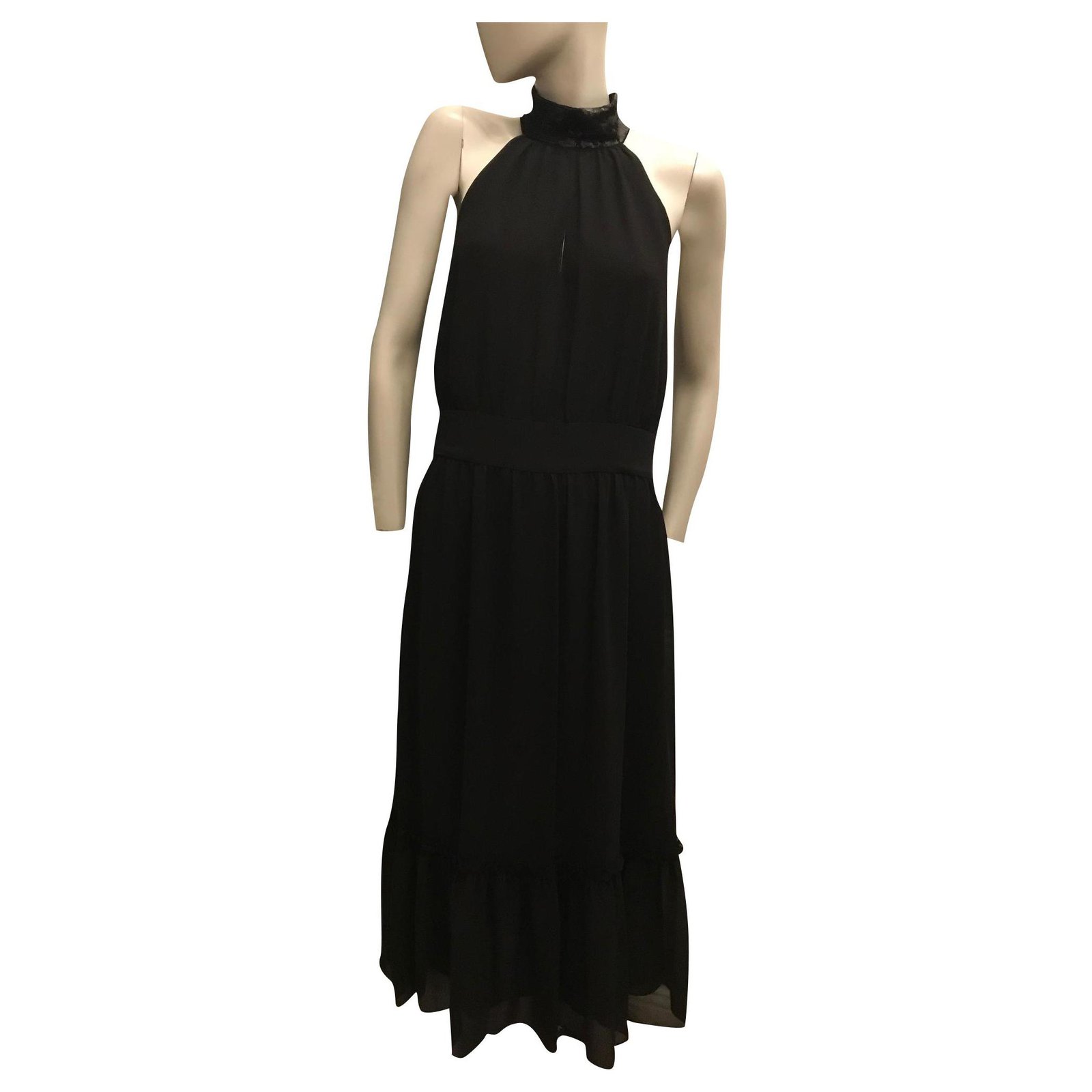 michael kors black midi dress