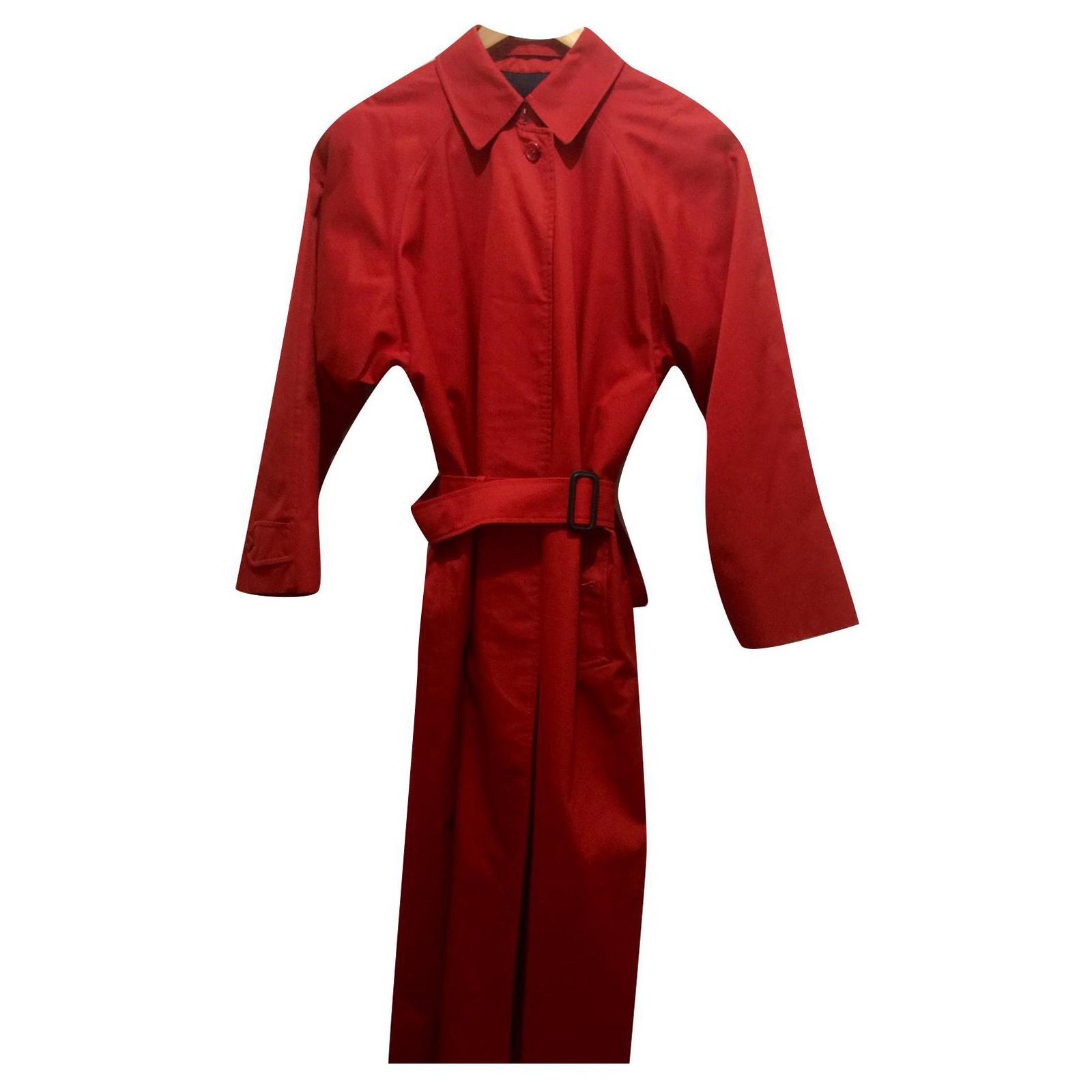 Burberry Red trenchcoat / coat Cotton Polyester ref.245092 - Joli Closet