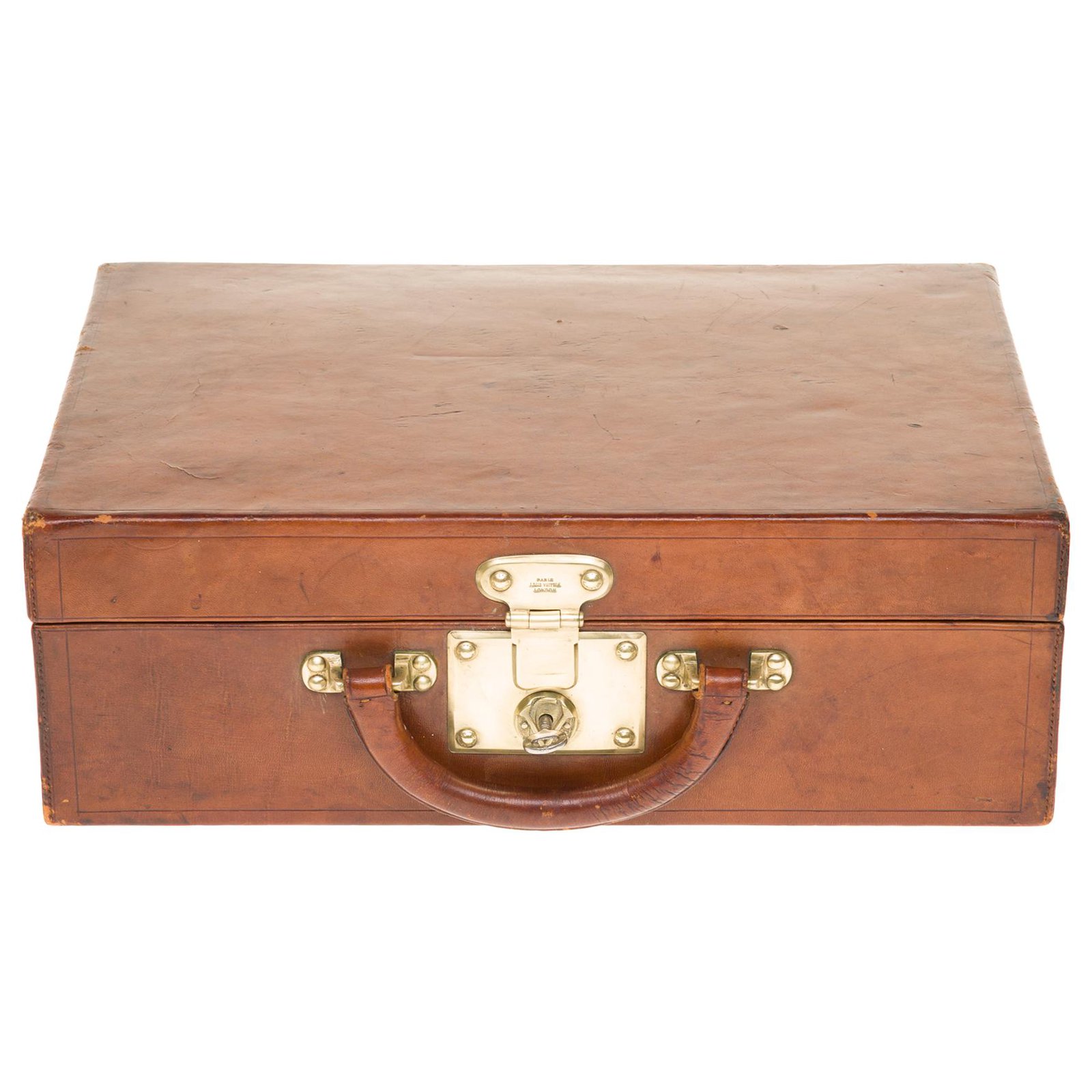 RARE / Circa 1920 / Louis Vuitton trunk in brown leather, Brass hardware  ref.245300 - Joli Closet