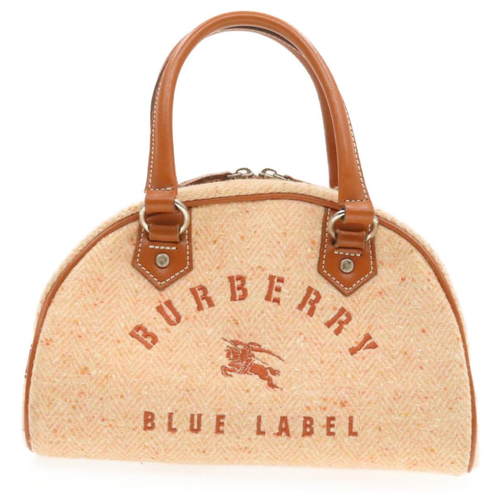 orange burberry handbag