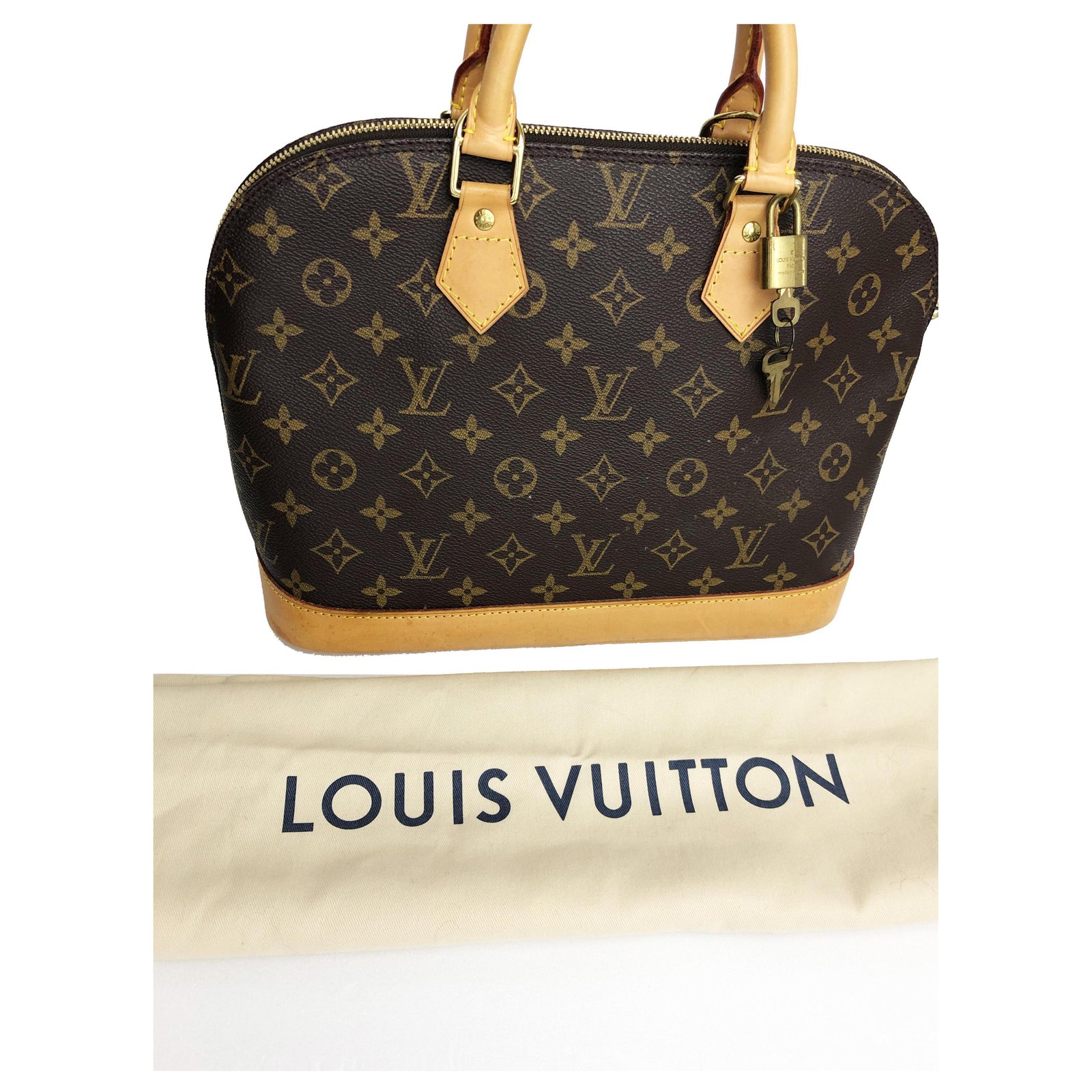 Alma Pm Louis Vuitton bag Beige Leather ref.245959 - Joli Closet
