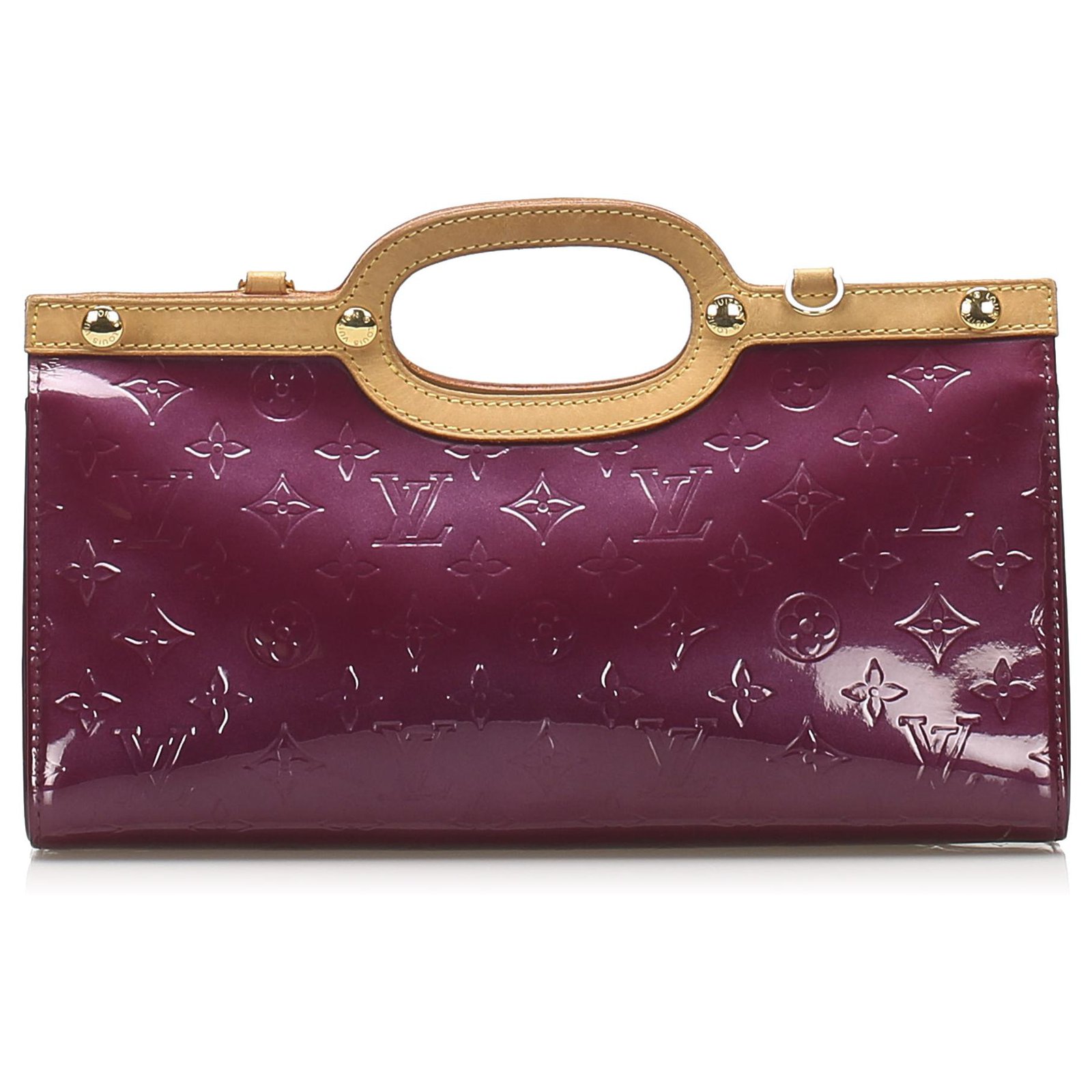 Louis Vuitton VIOLET VERNIS LEATHER & VACHETTA LEATHER ROXBURY DRIVE