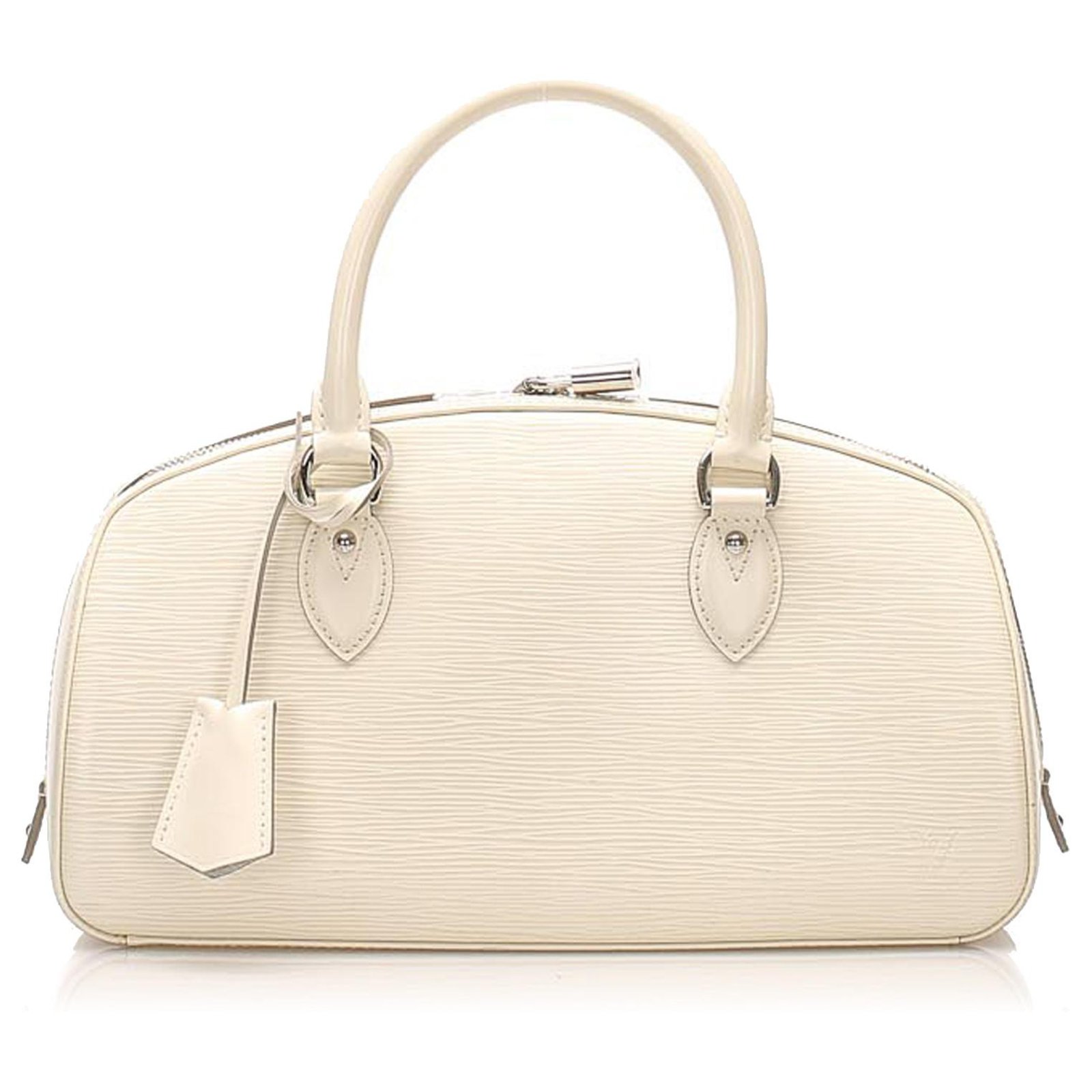 Louis Vuitton White Epi Jasmine Cream Leather ref.304289 - Joli Closet