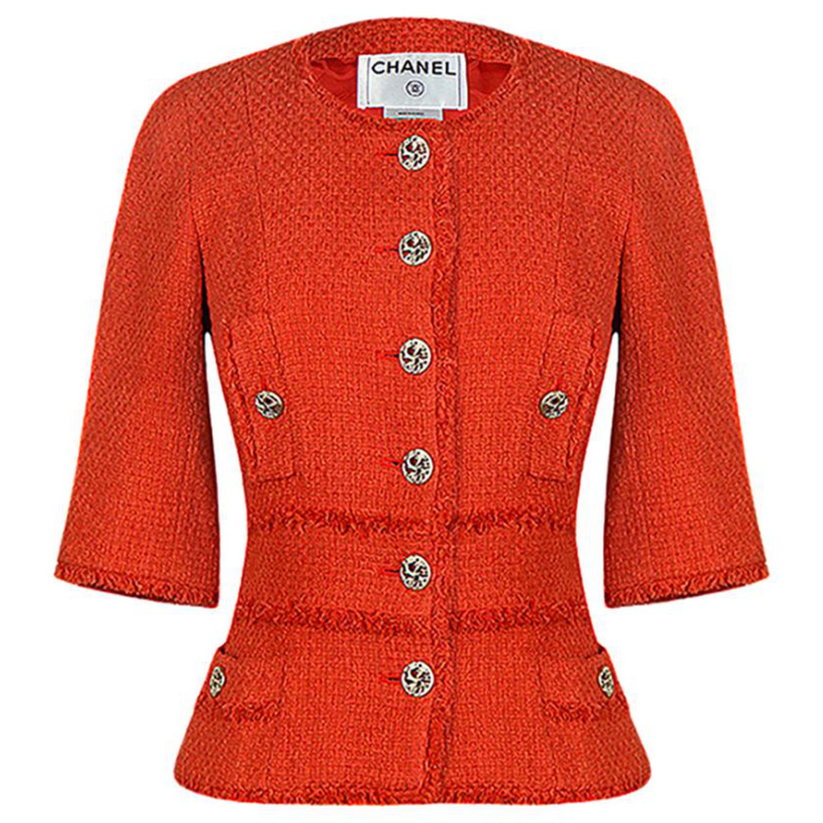 coral tweed jacket