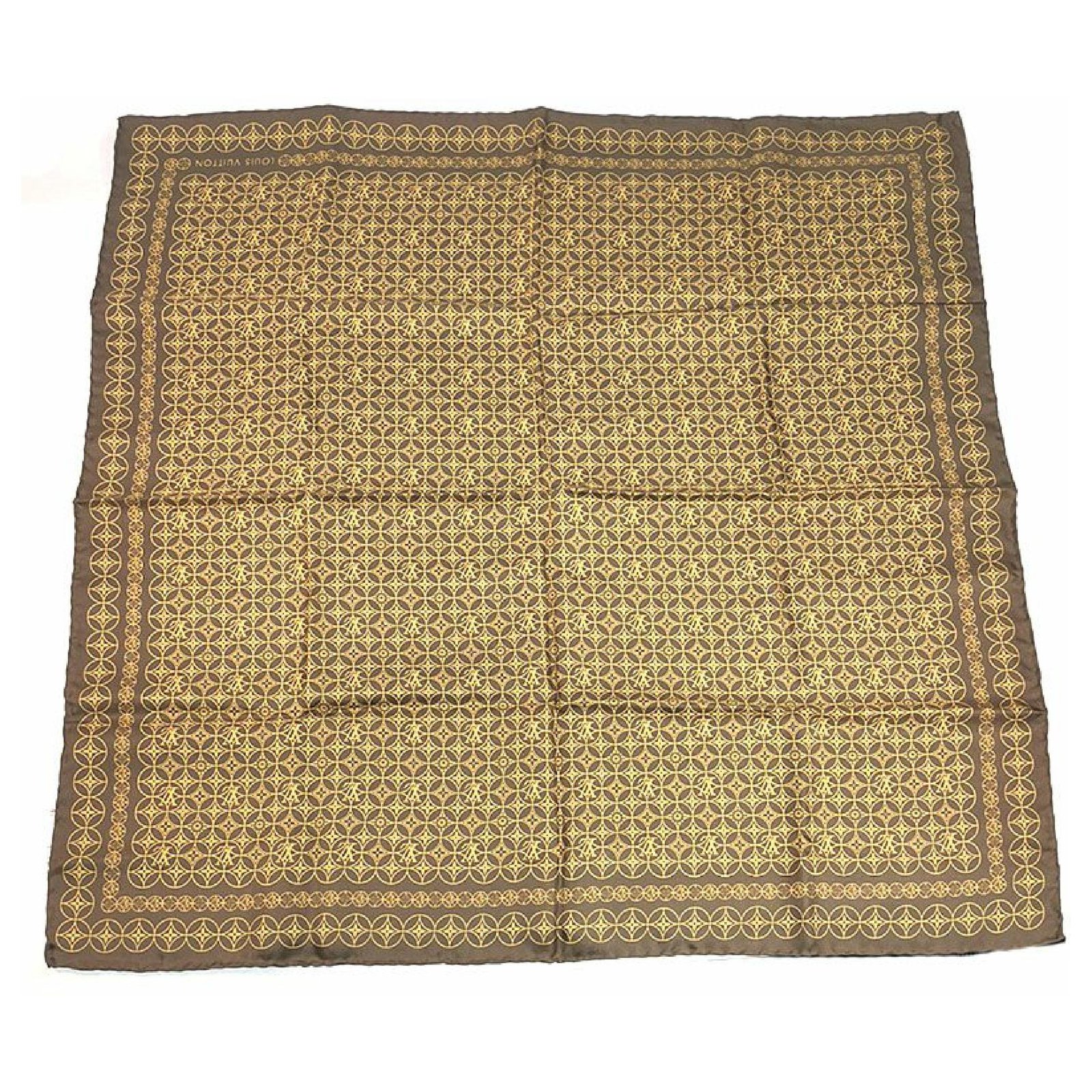 Louis Vuitton Monogram Flower Ryu Murakami Womens scarf brown ref.246372 -  Joli Closet
