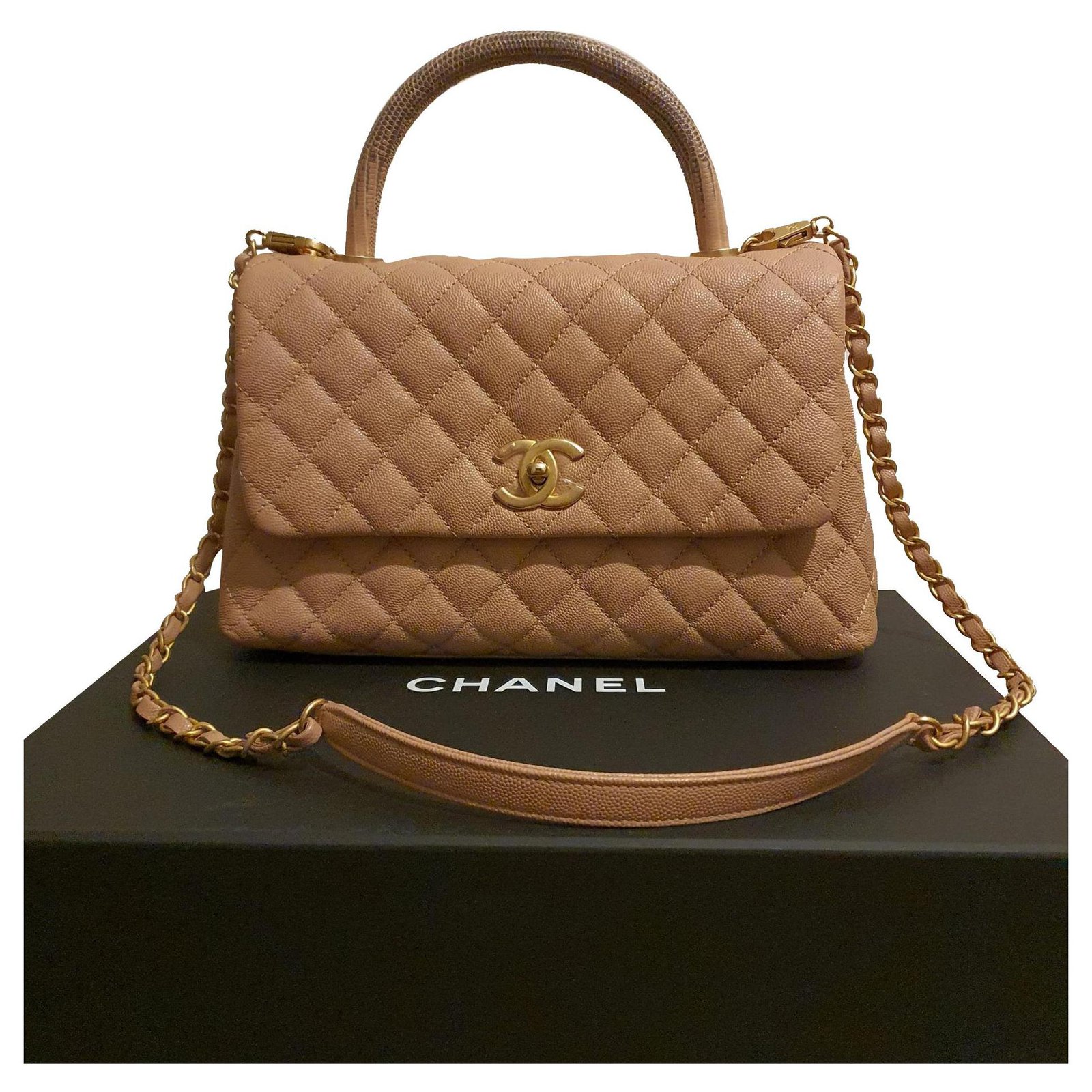 chanel coco mini handle bolsa