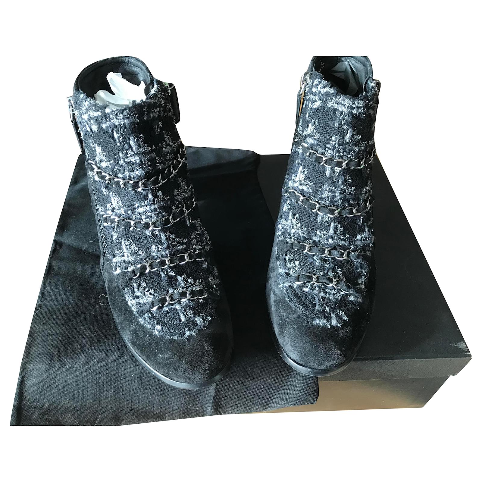 Cambon STIVALI CHANEL Nero Pelle ref.247016 - Joli Closet