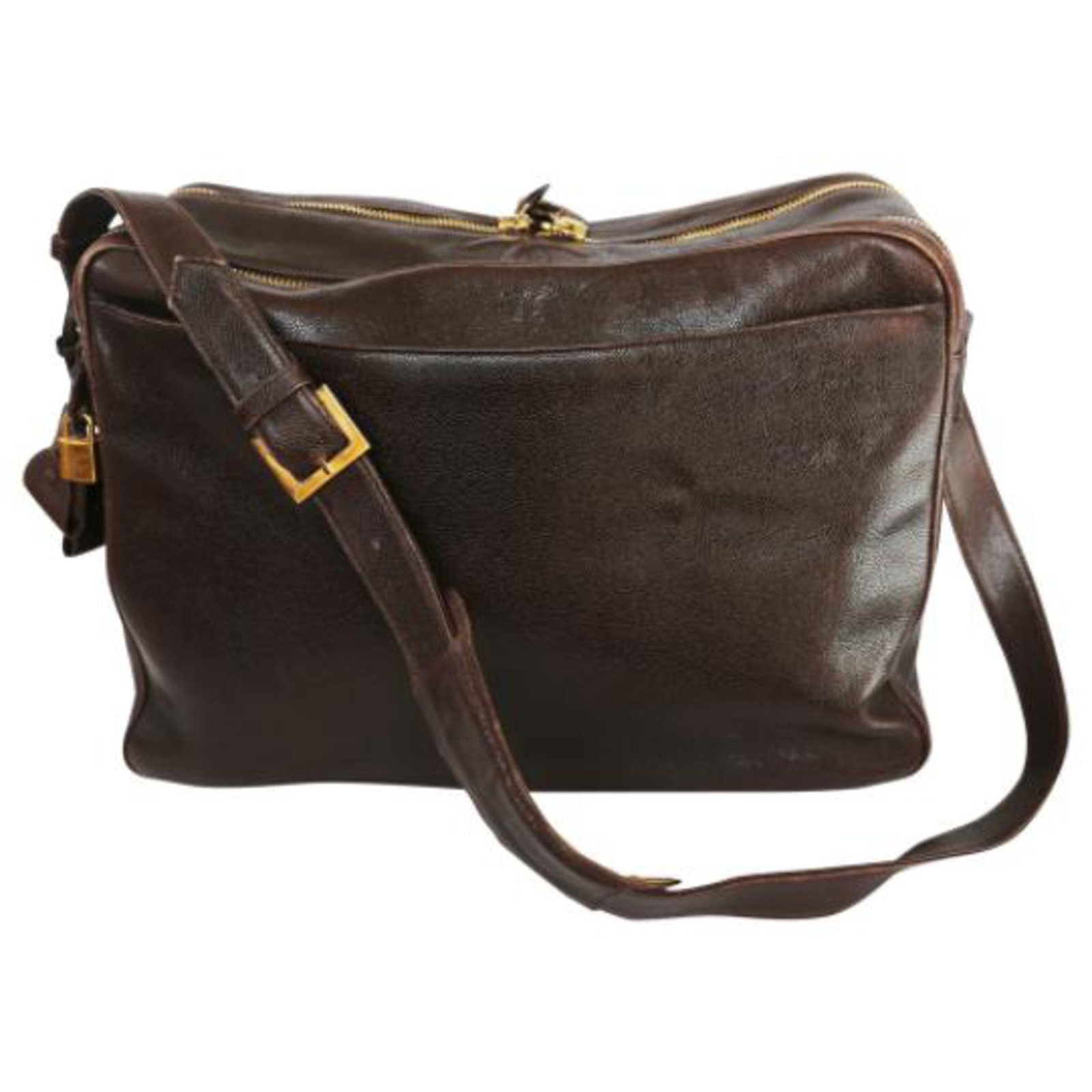 Chanel weekend bag (woman or man) Dark brown Leather ref.247116 - Joli ...