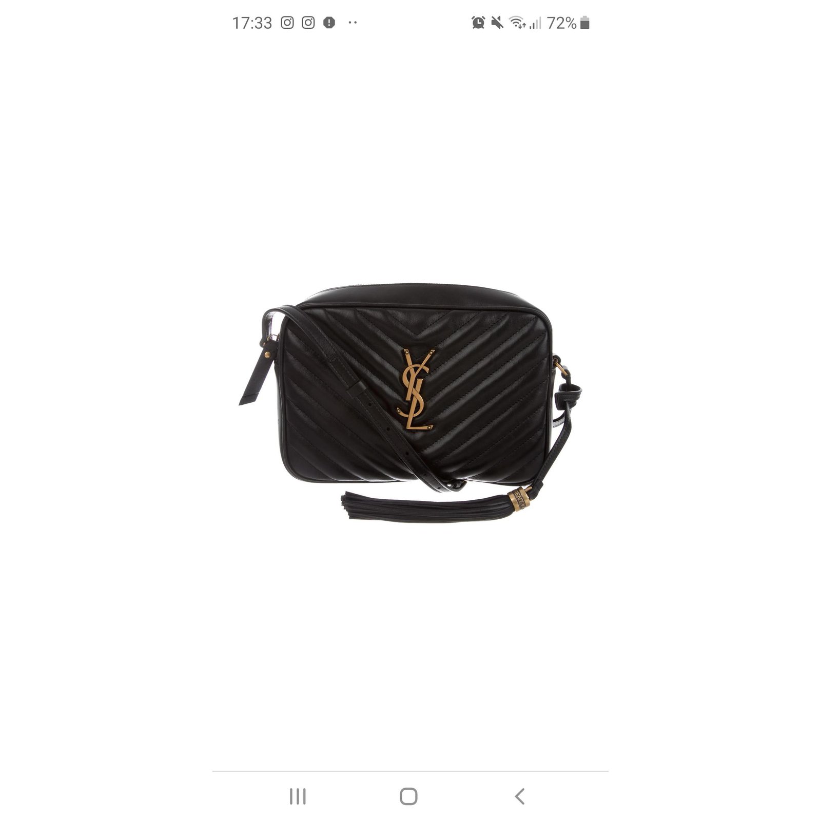 Saint Laurent Lou Leather Camera Bag In Black