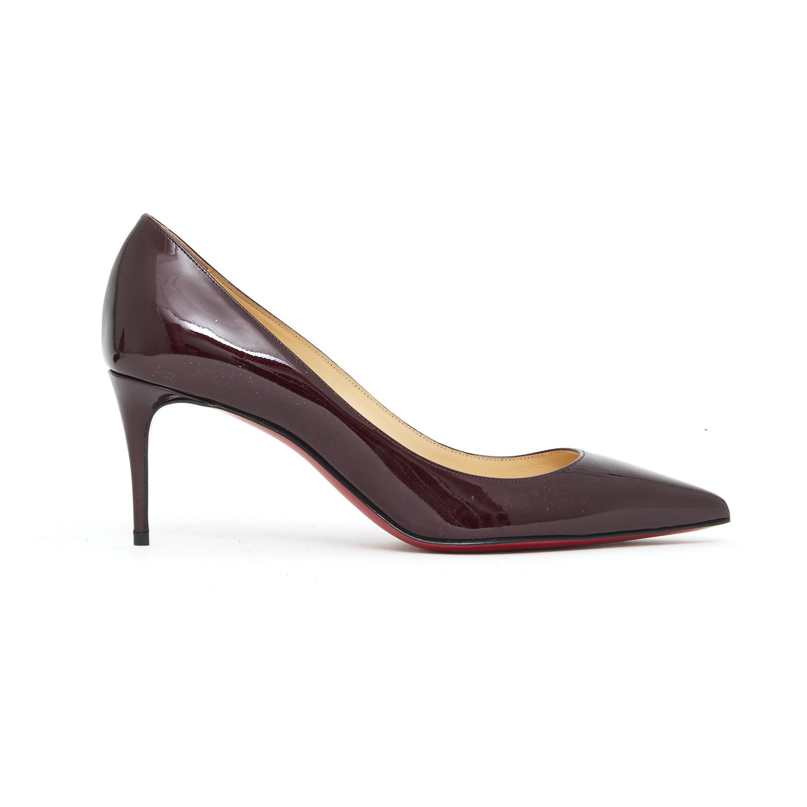 Christian Louboutin Pigalle burgundy patent fr36 Dark red Patent
