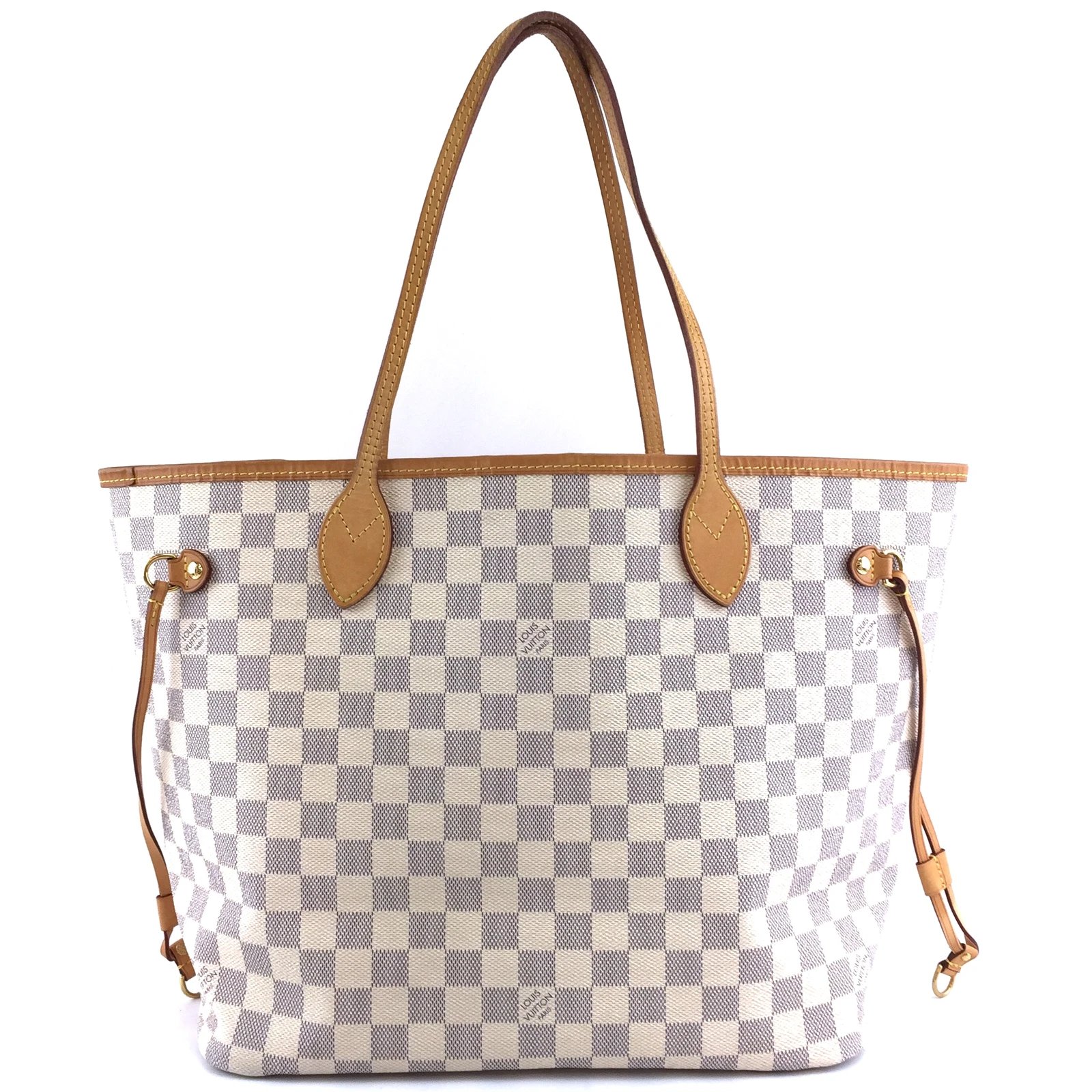 louis vuitton neverfull mm damier white