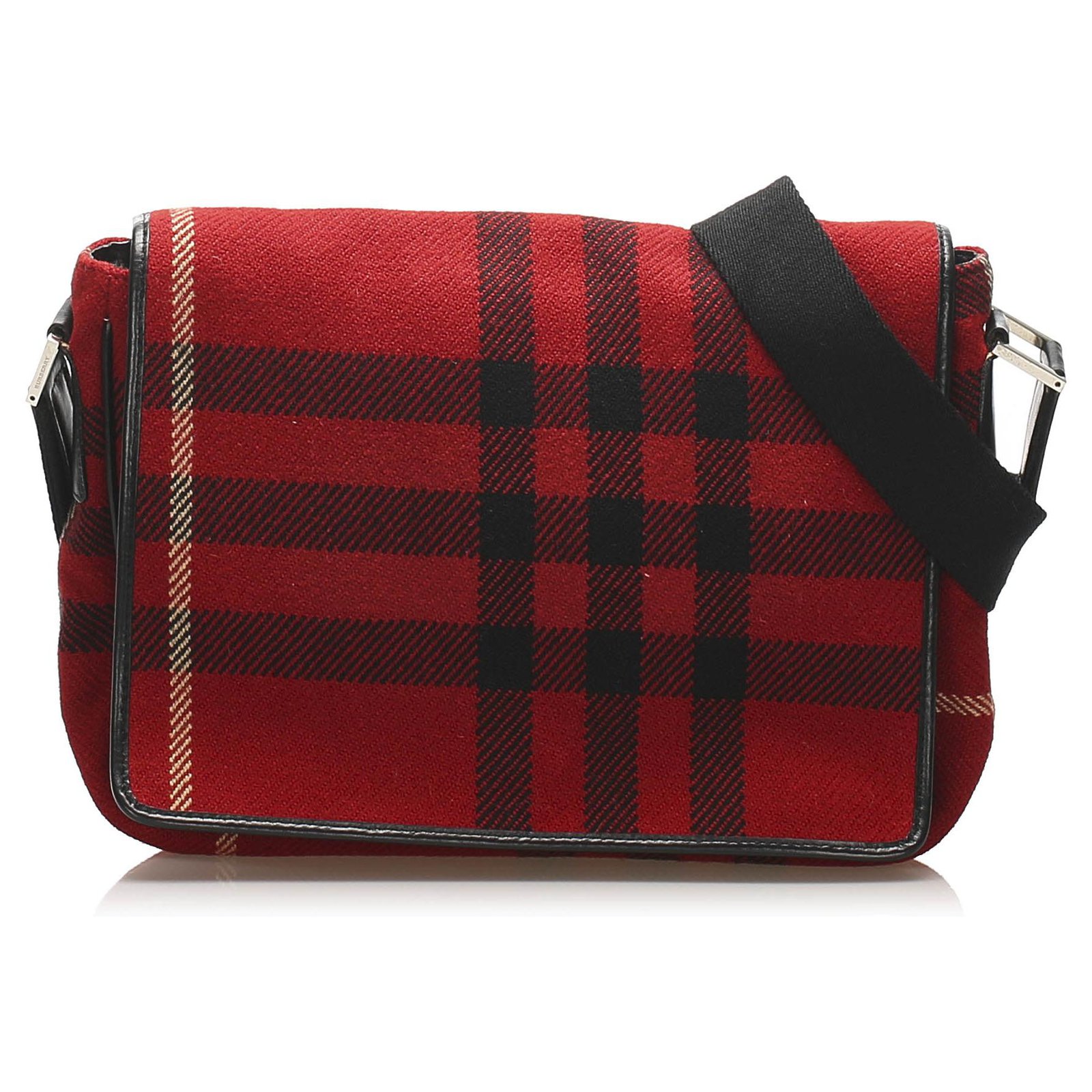 Bolsa burberry shop xadrez vermelha