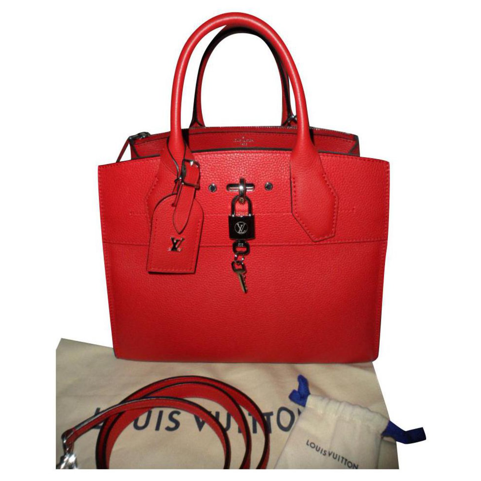 Louis Vuitton Red Leather City Steamer Bag Louis Vuitton | The Luxury Closet
