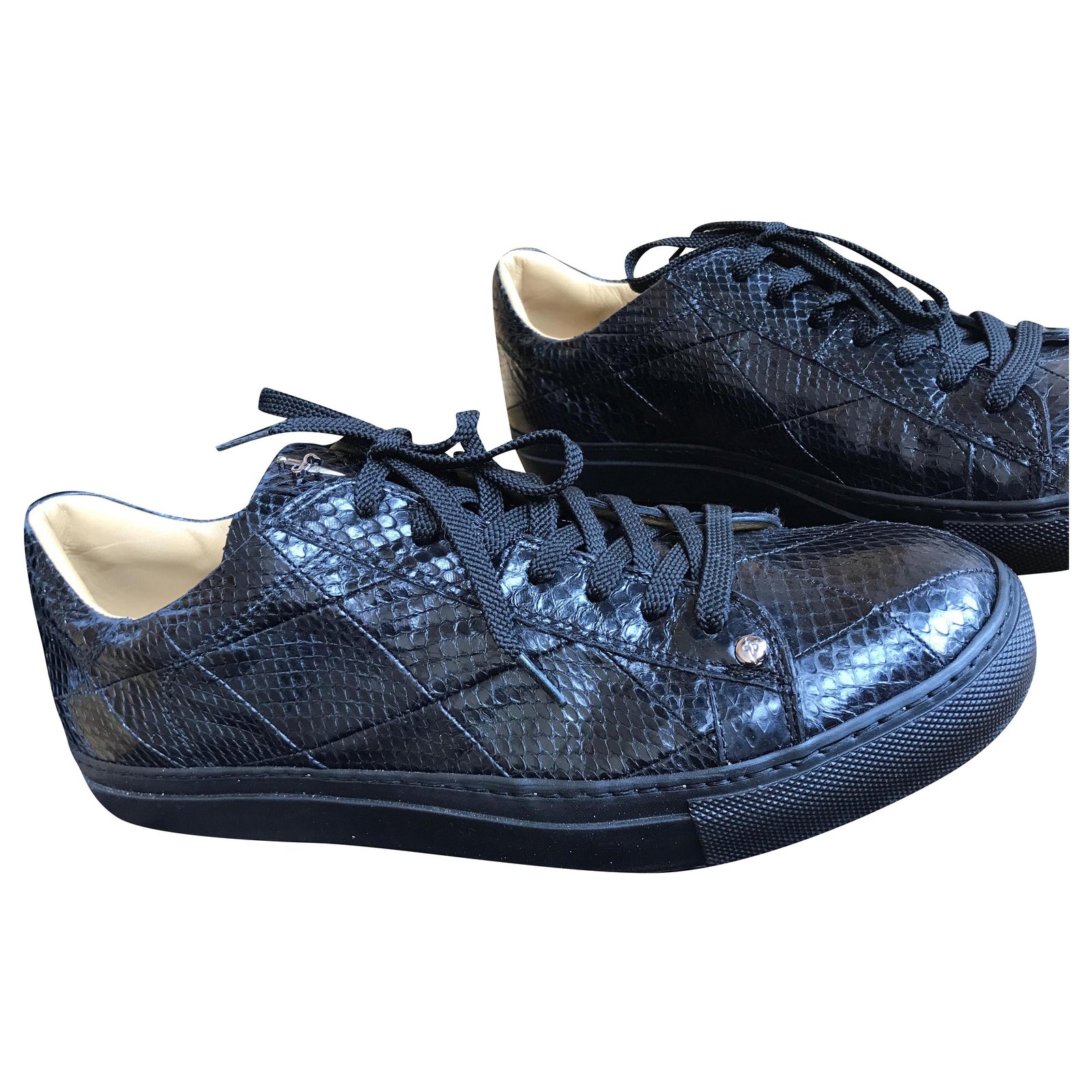 sense servant Centimeter Cesare Paciotti sneakers Black Exotic leather ref.248678 - Joli Closet