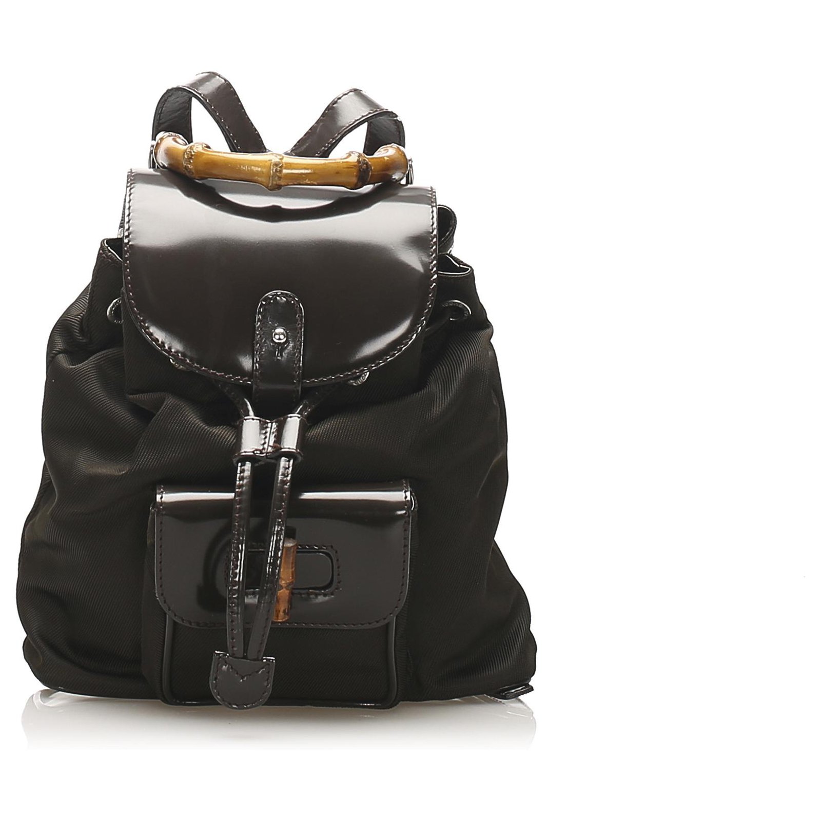 brown leather gucci backpack