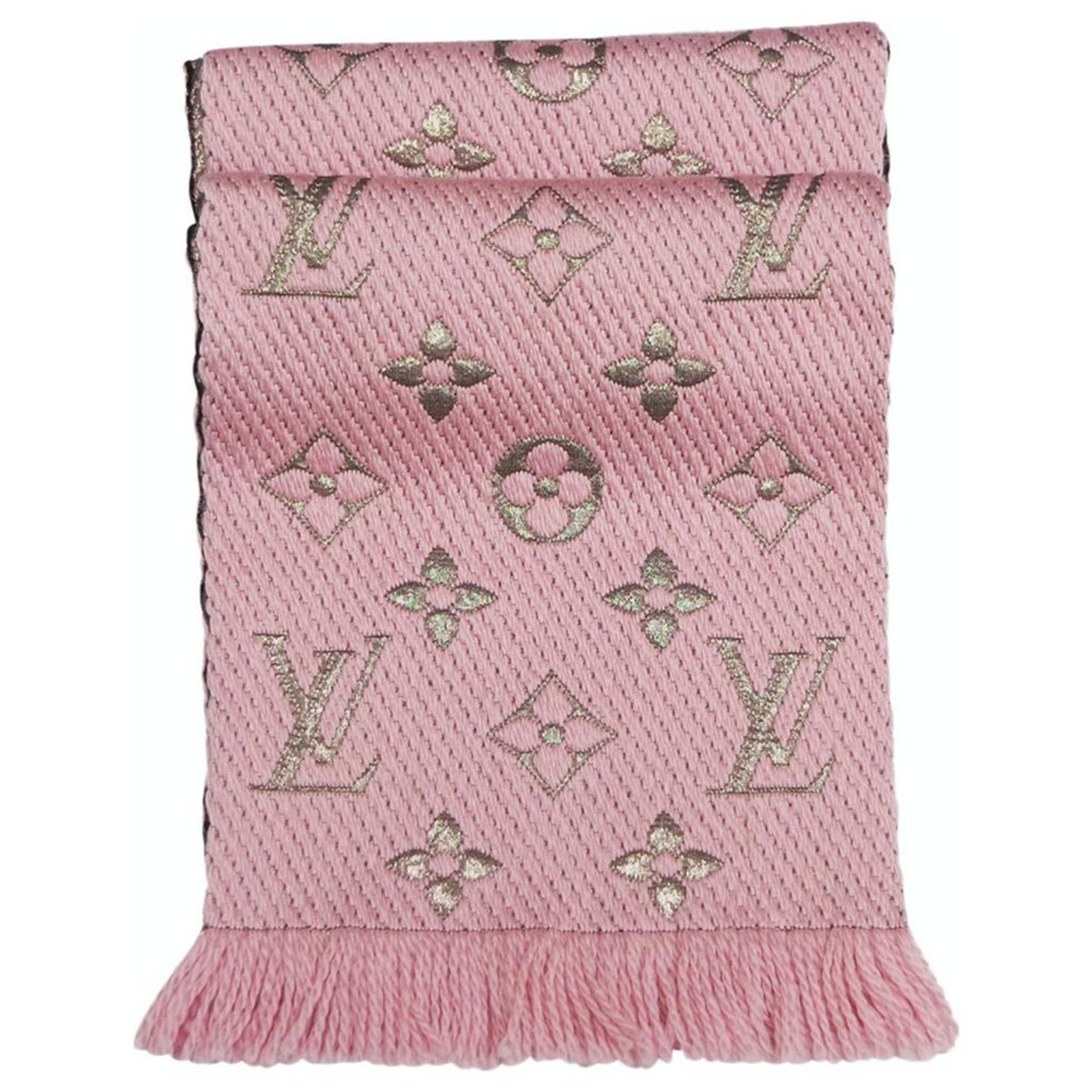 Louis Vuitton Logomania pink shine scarf Wool ref.1031443 - Joli Closet
