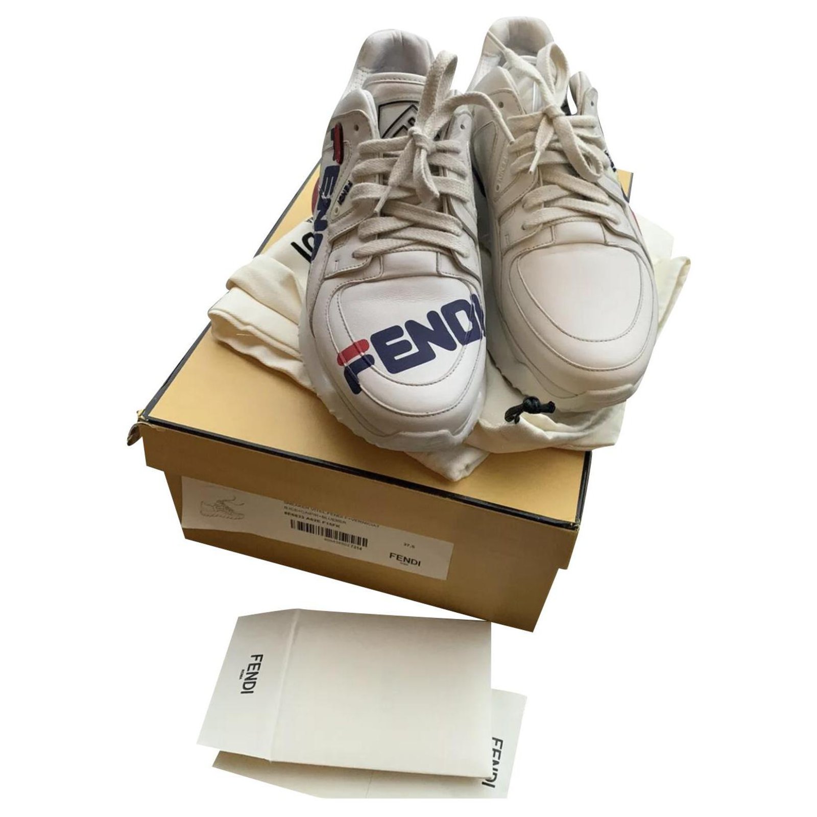Fendi x Fila Mania Chunky Sneakers - Neutrals Sneakers, Shoes - FEN295755 |  The RealReal