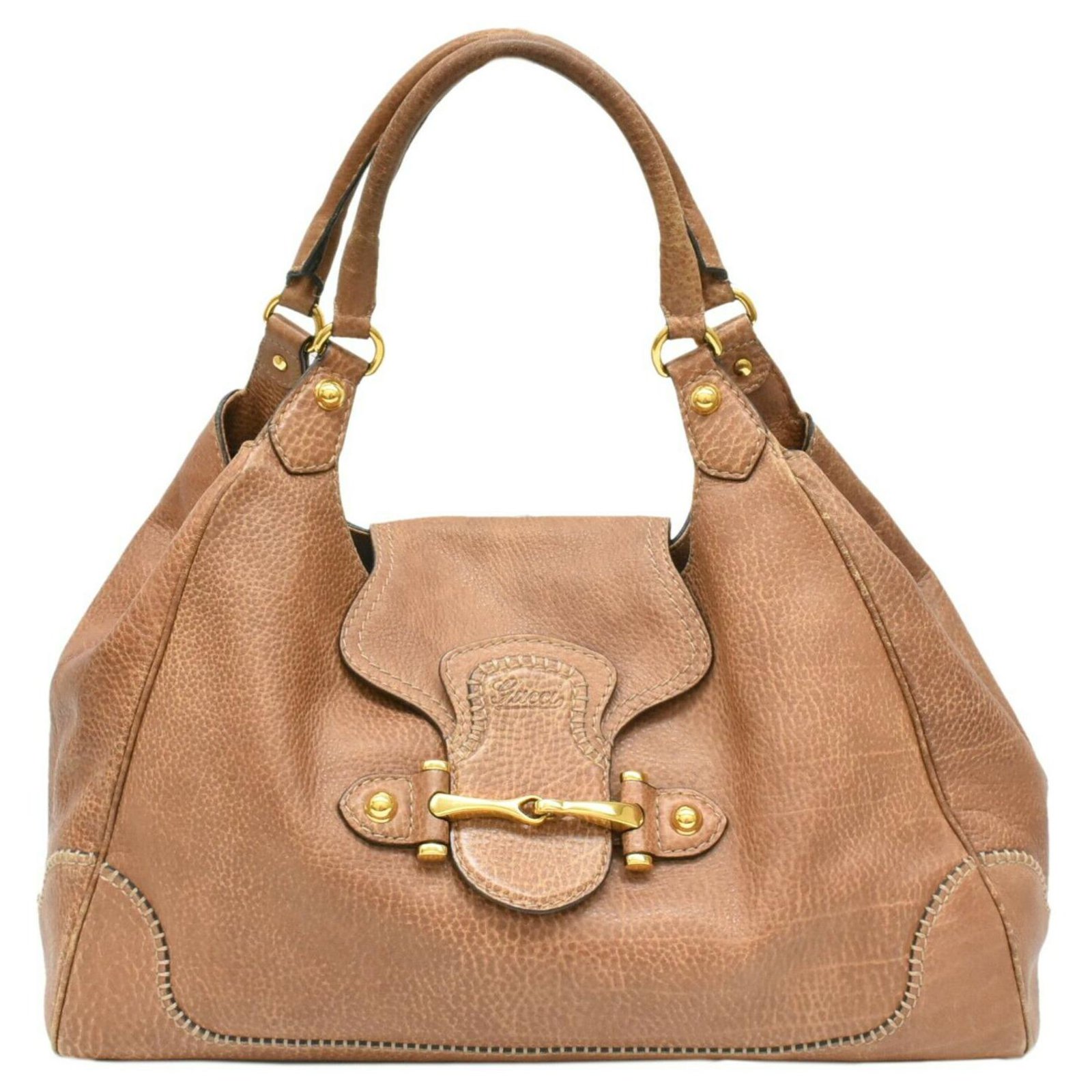 Leather handbag Gucci Brown in Leather - 36060048