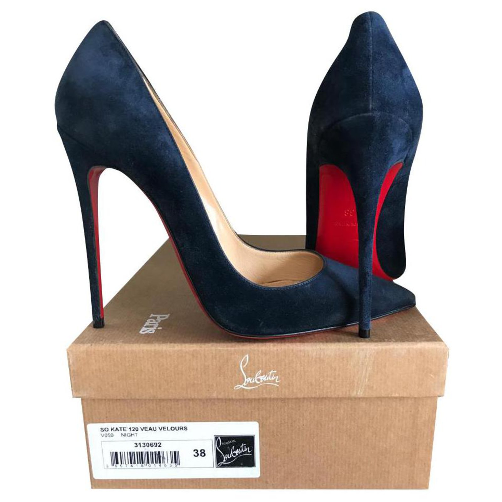 Christian Louboutin Blue Suede Shoes for Women - Up to 38% off