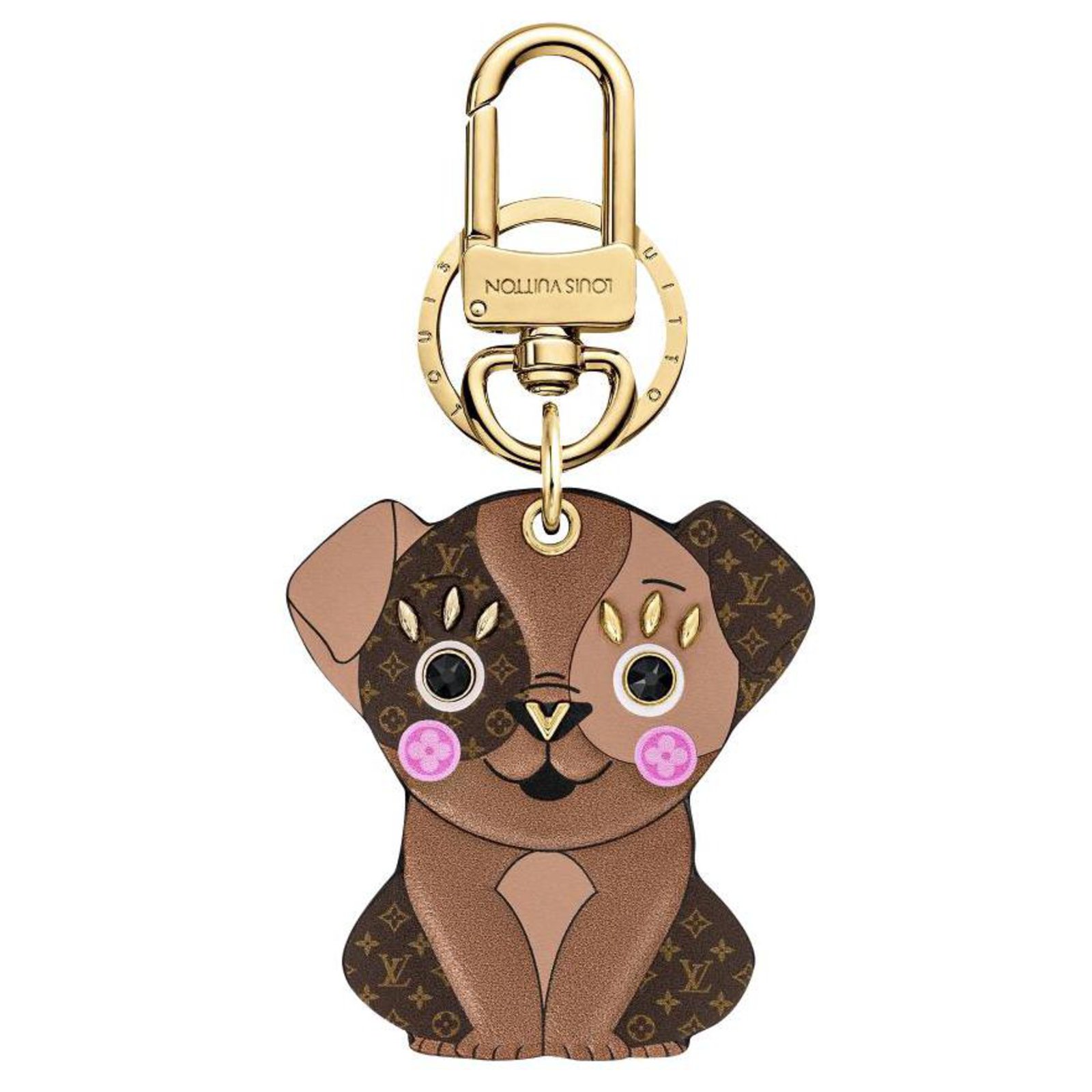 Louis Vuitton Brown Monogram Dog Bag Charm Holder – The Closet