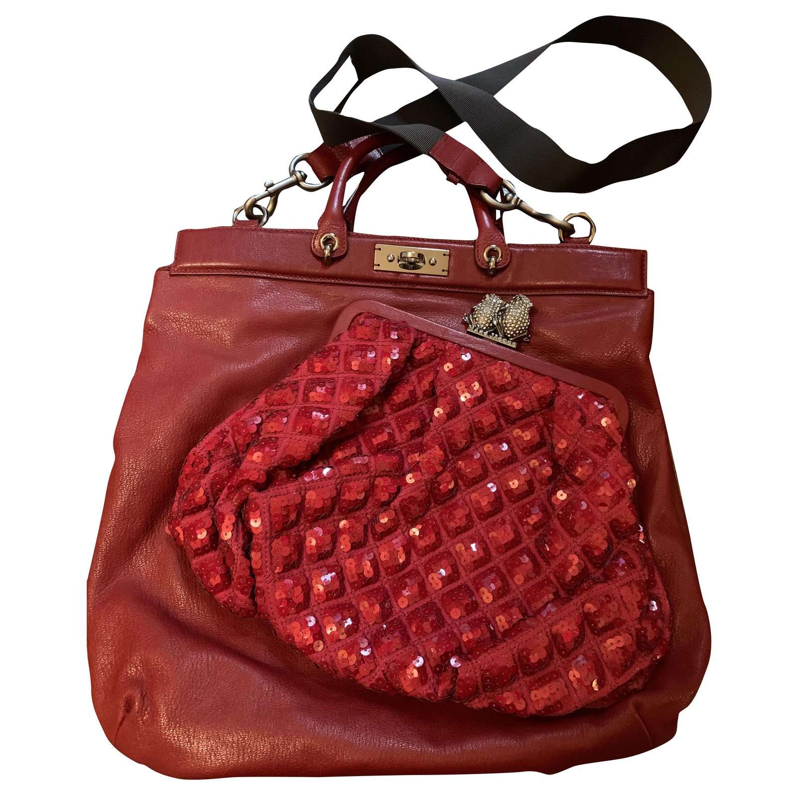 Marc Handbags Red Leather ref.251933 - Joli Closet