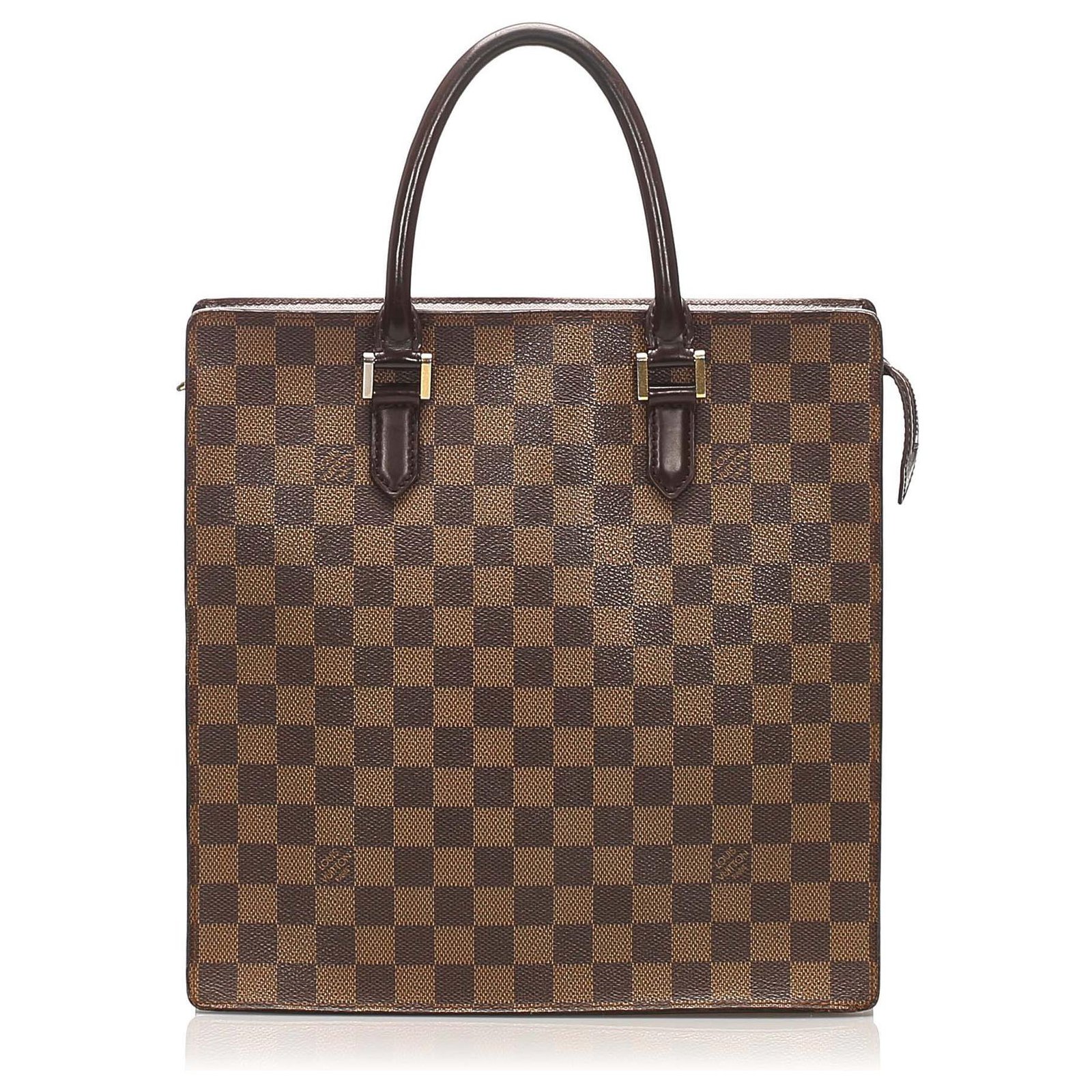 Louis Vuitton Brown Damier Ebene Venice Sac Plat Leather Cloth Pony-style  calfskin ref.880533 - Joli Closet