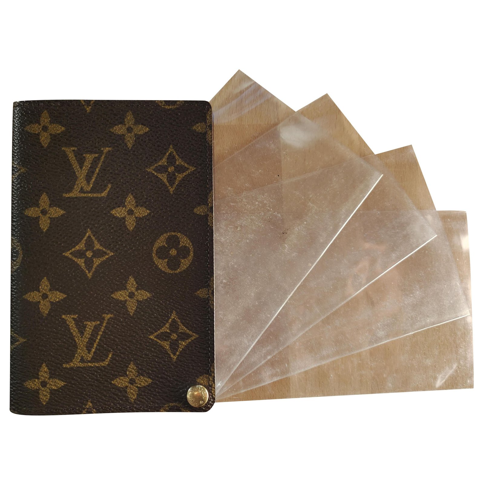 Louis Vuitton card holder with plastic sleeves