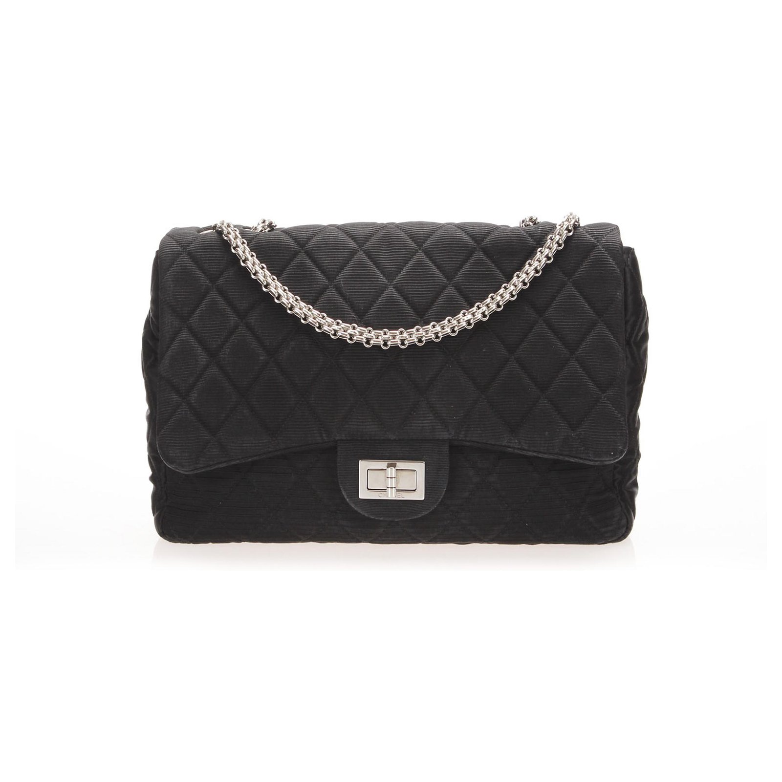 Chanel Black Timeless Reissue Shoulder Bag Cloth Satin ref.252686 - Joli  Closet