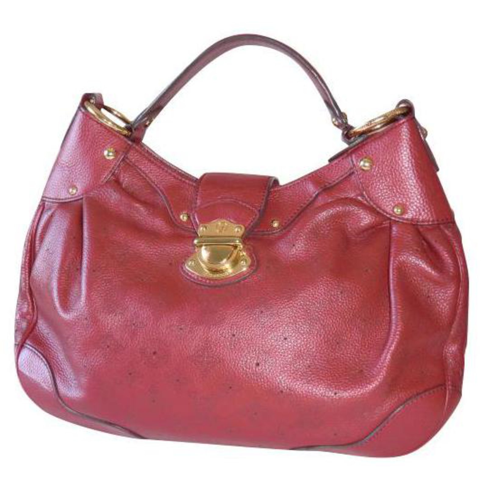 Louis Vuitton shopping bag Red Leather ref.252876 - Joli Closet