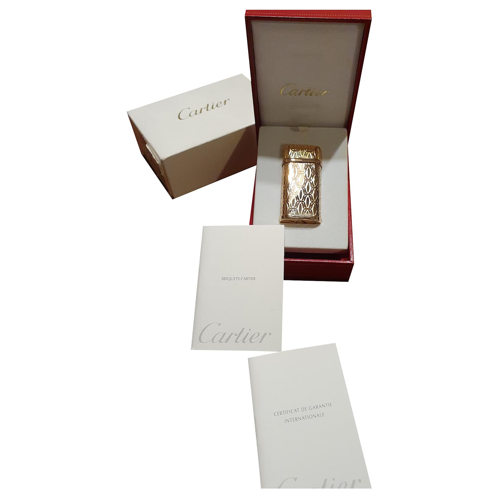Accendino motivo C di Cartier Rosa Metallo ref.252908 - Joli Closet