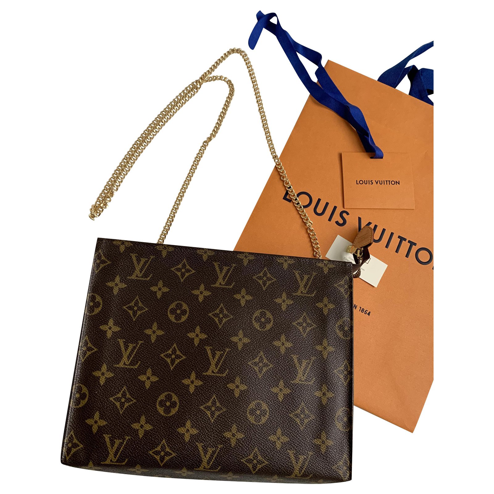 Louis Vuitton Pochette 26 Brown Cloth ref.253112 - Joli Closet