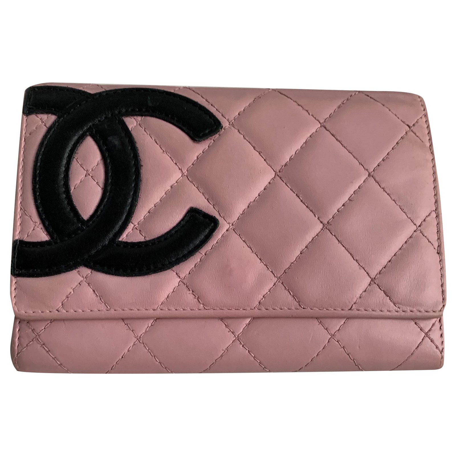 Chanel Cambon Wallet Pink Leather ref.253148 - Joli Closet