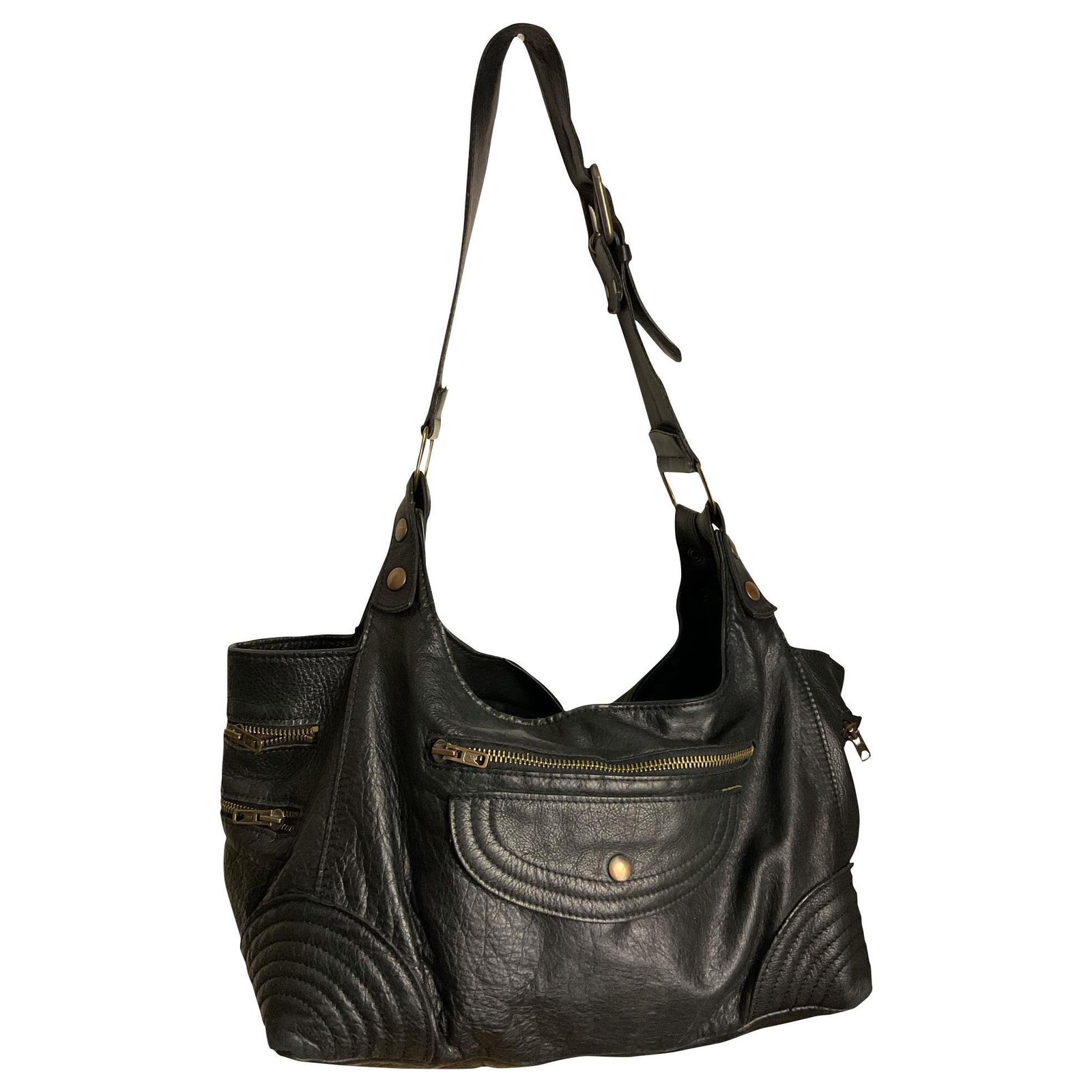 Black Aridza Bross Bag Leather ref.253217 - Joli Closet