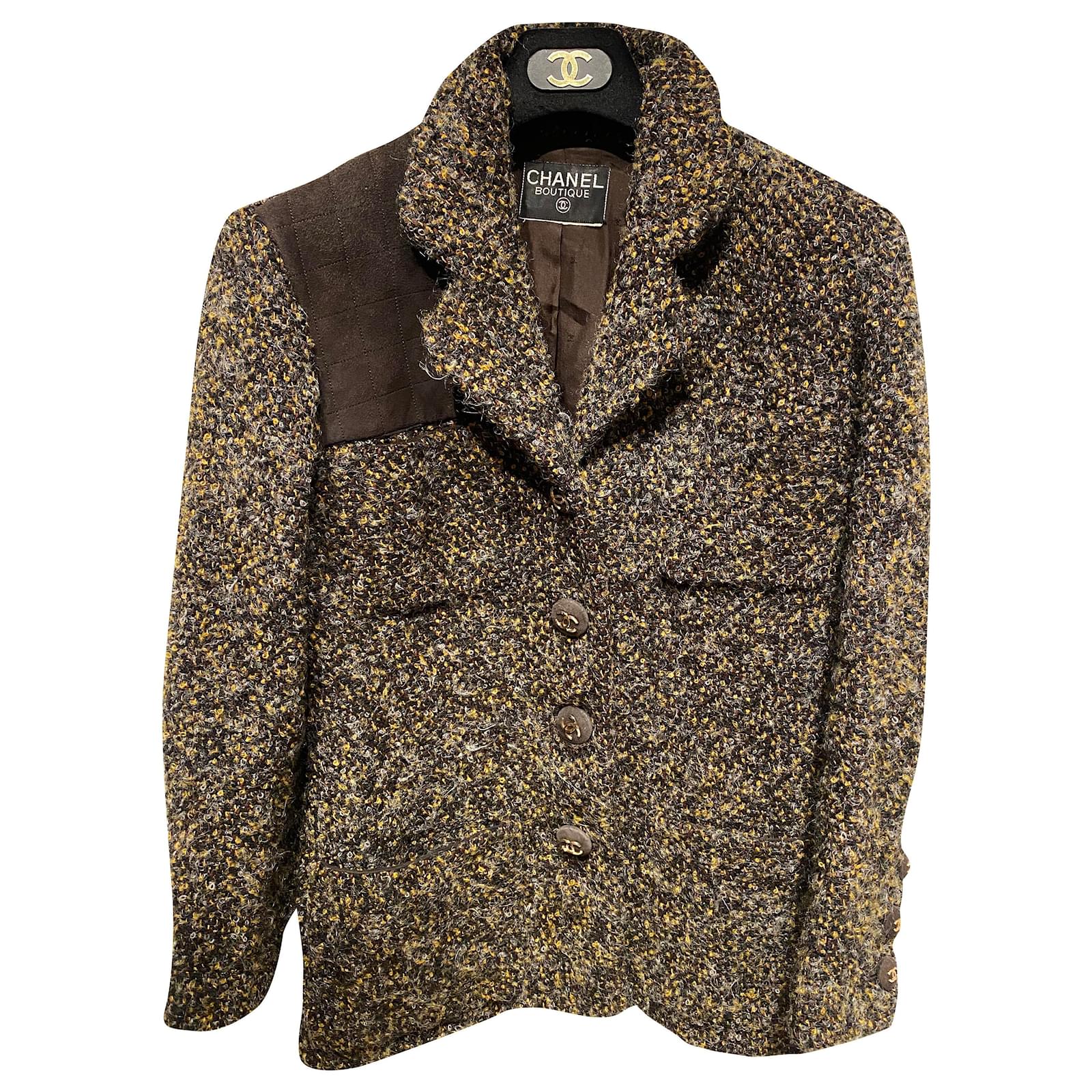 Veste De Spectacle équitation Caldene Tweed Marron - Fille Taille 32