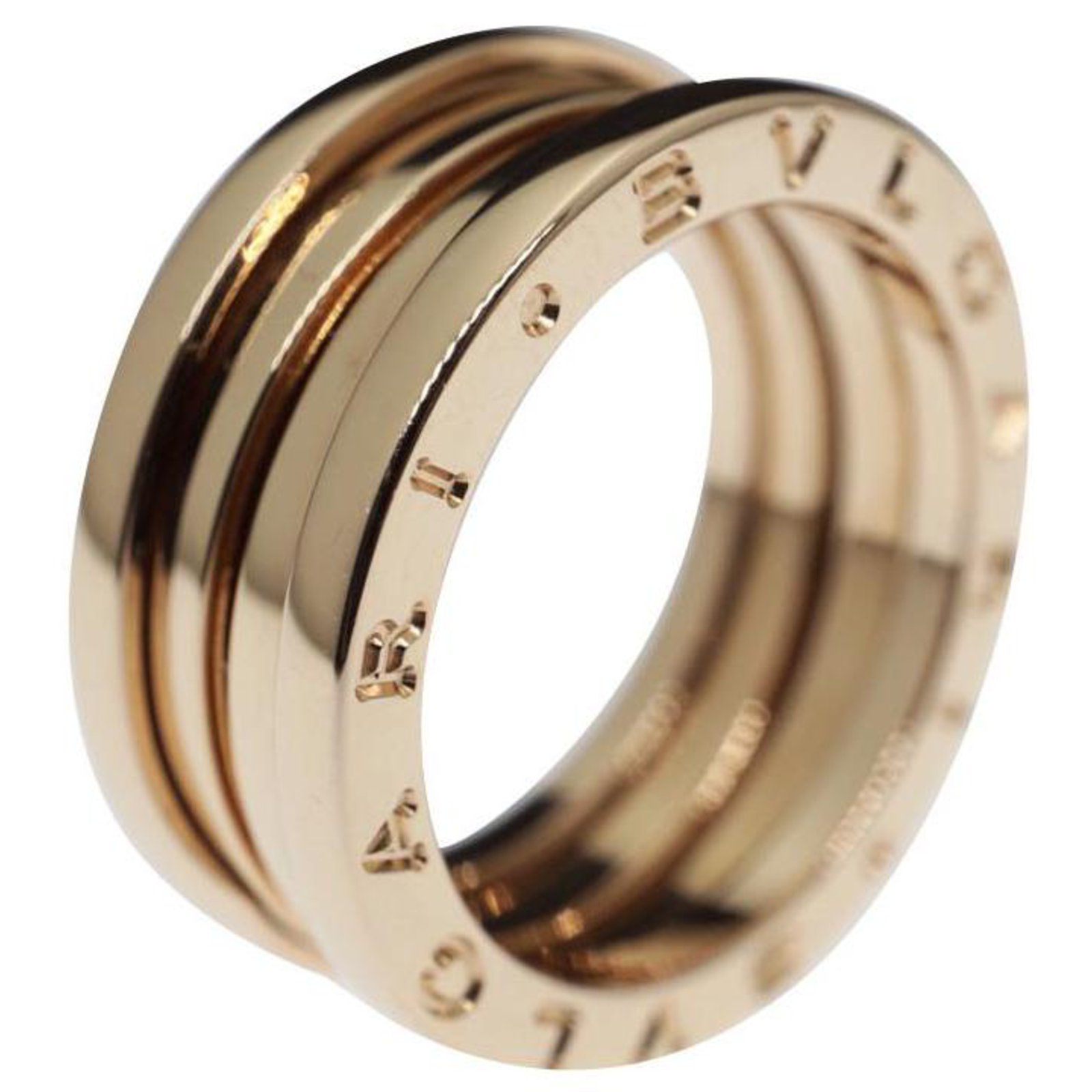 Bvlgari B.Zero1 18k Rose Gold 3 Band Ring Size 54