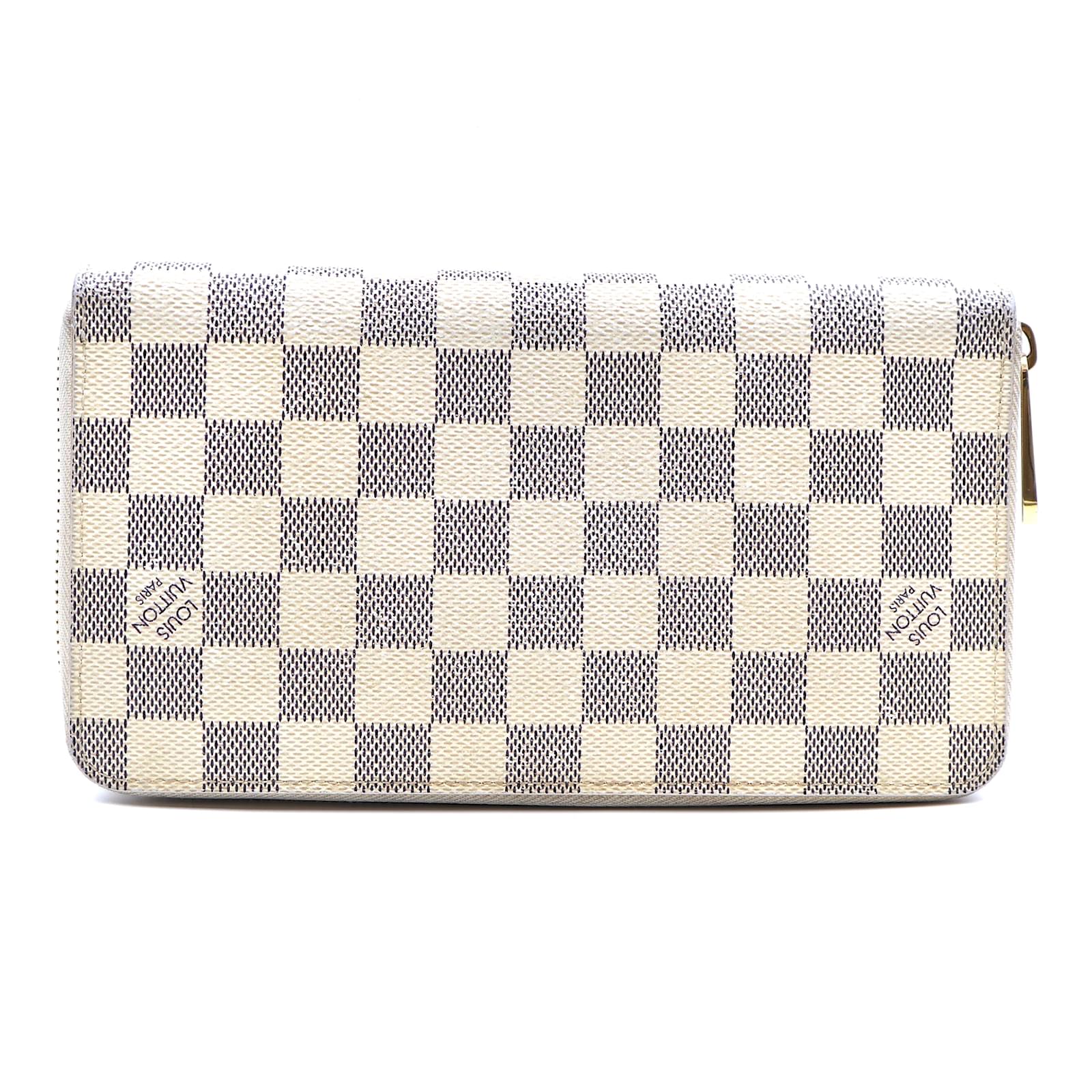 louis vuitton white checkered wallet
