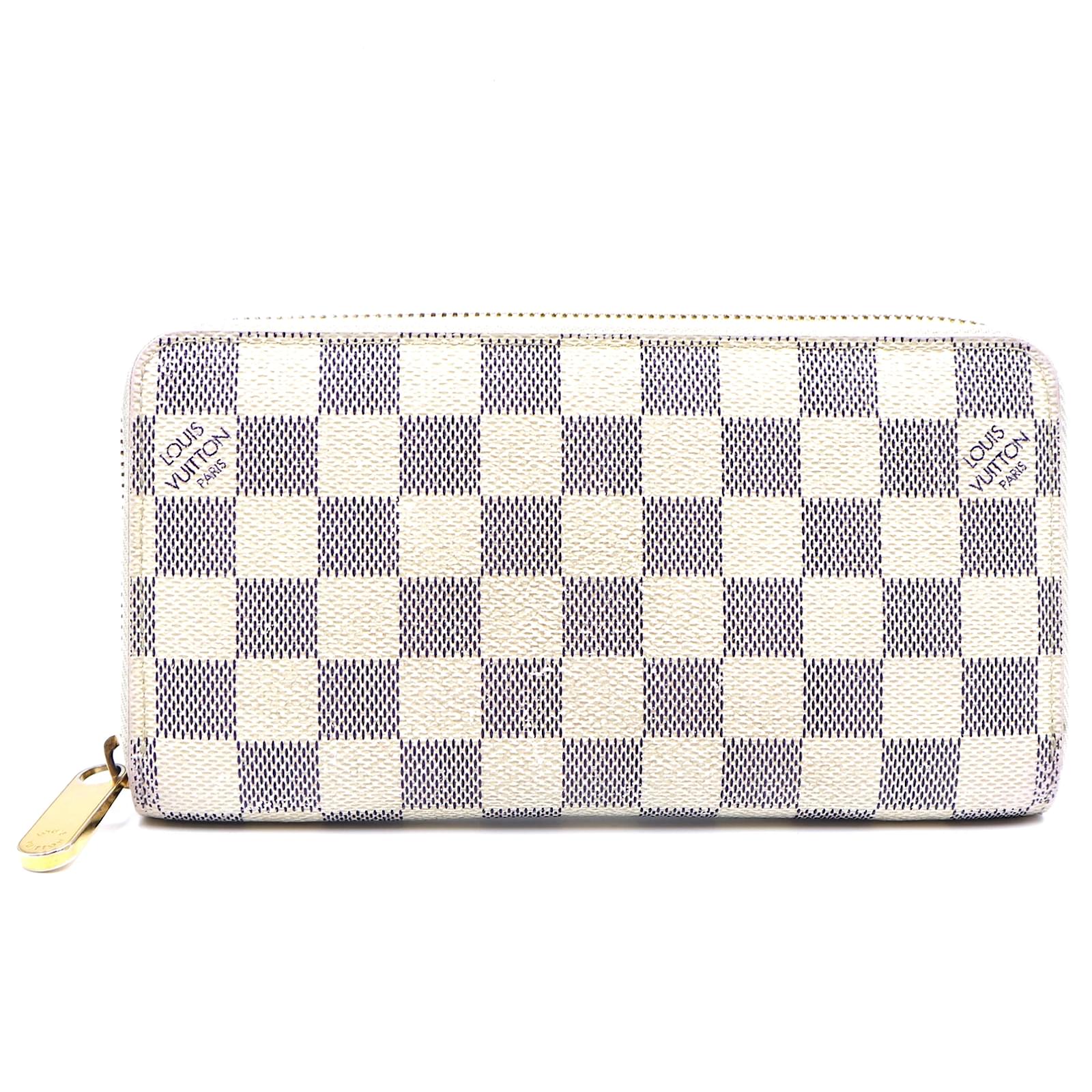louis vuitton white checkered wallet