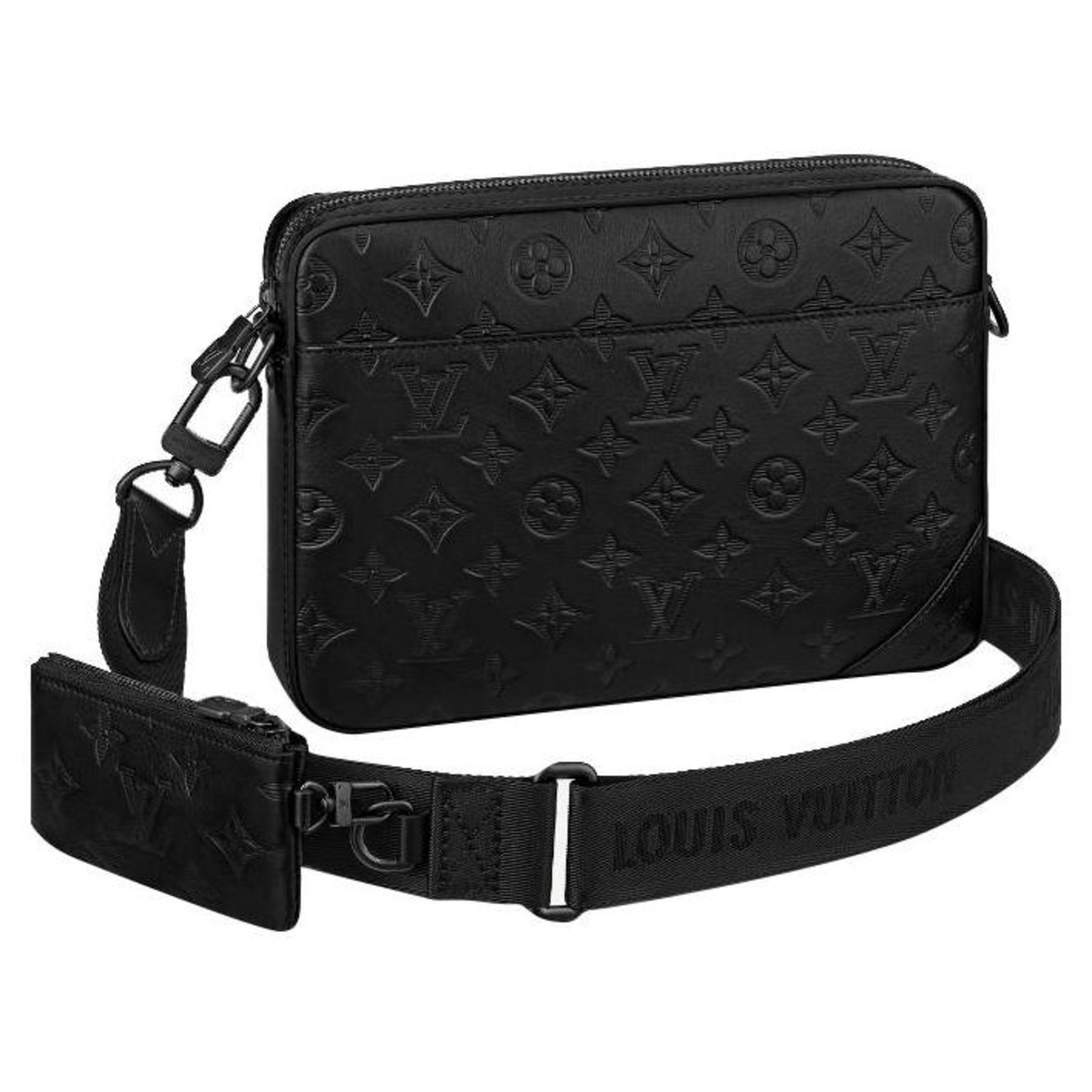 Louis Vuitton LV duo messenger new Black Leather ref.254434 - Joli Closet