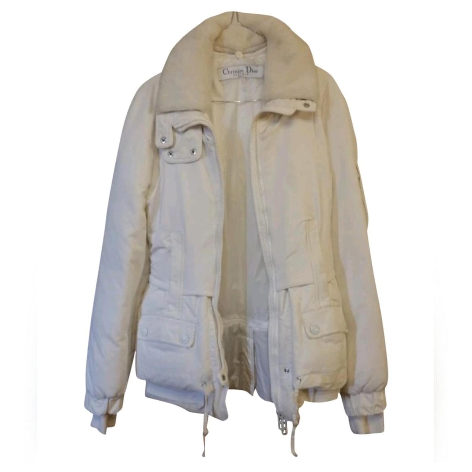 white polyester jacket