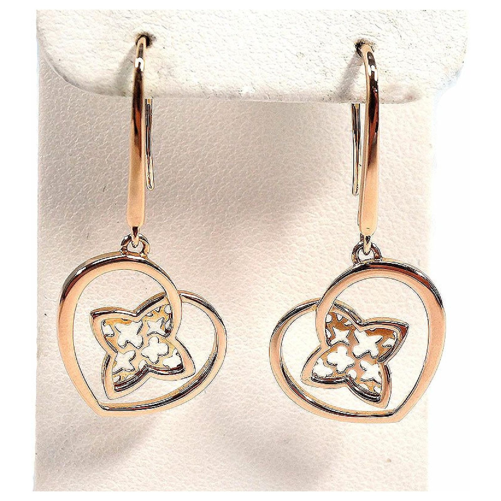 Louis Vuitton Womens Earrings, Gold