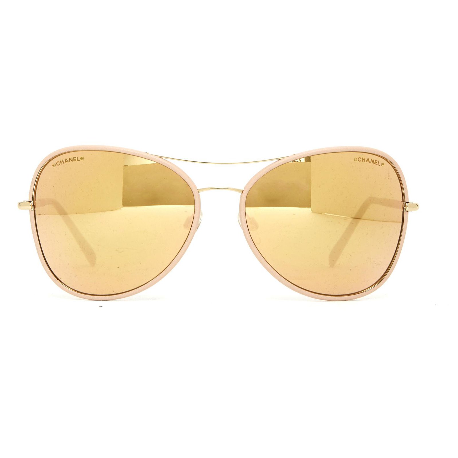Chanel PINK GOLD PILOT Golden Leather Metal Resin ref.256084 - Joli Closet