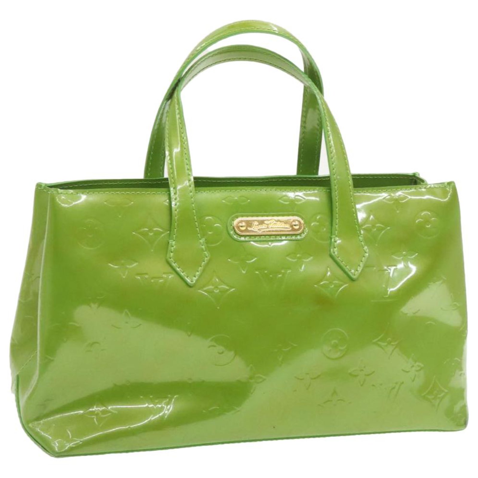 Louis VUITTON Wilshire Sac en cuir vernis vert