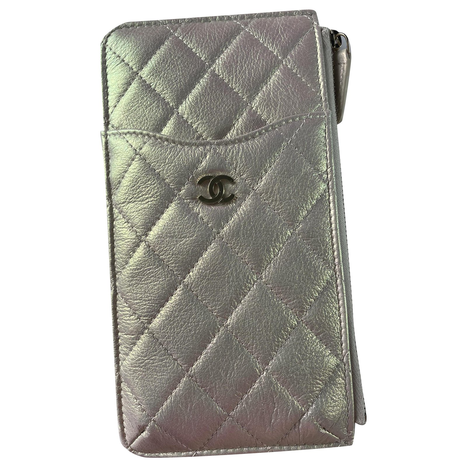 Chanel Phone case card holder Metallic Leather ref.257131 - Joli Closet