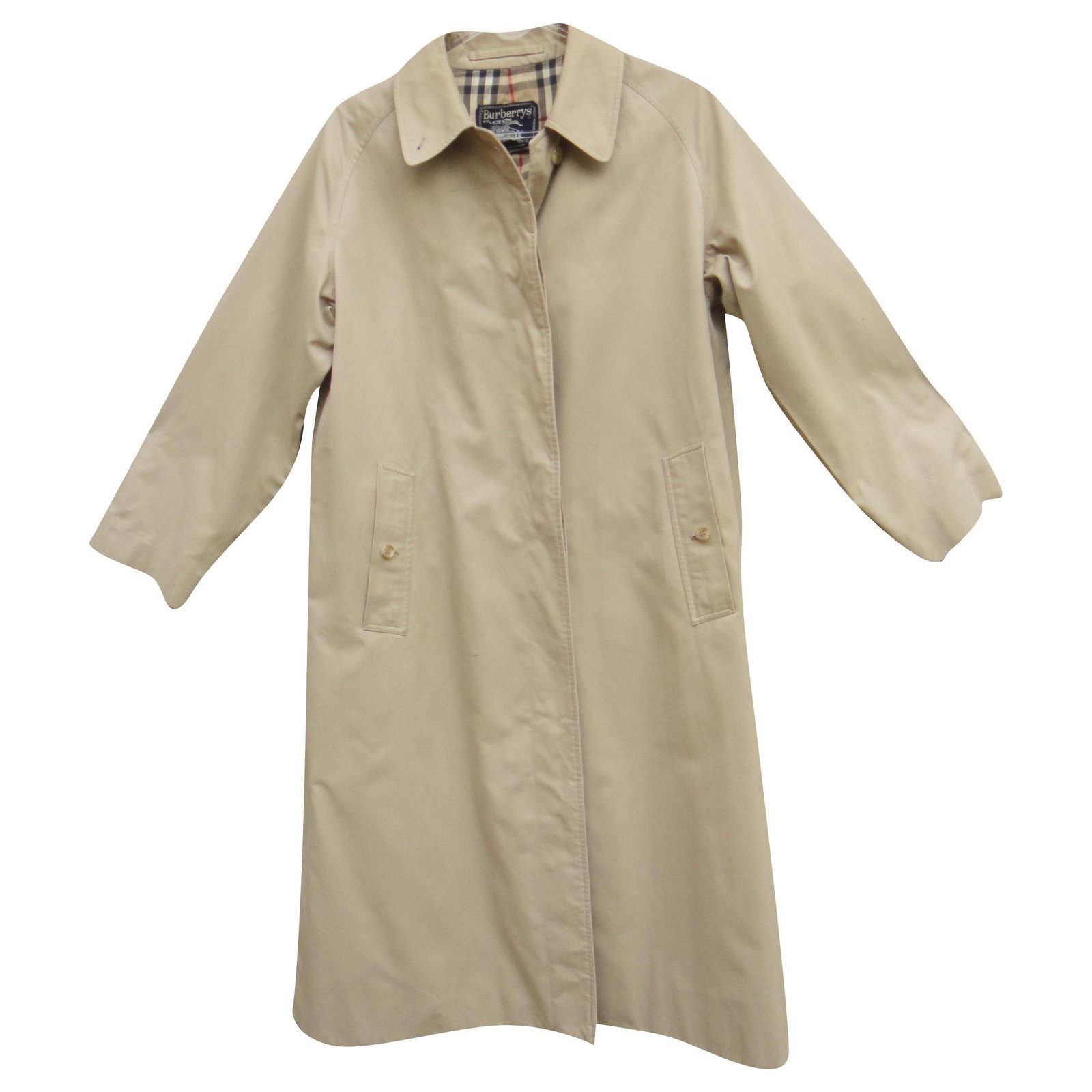 Burberry woman raincoat vintage t 42 Beige Cotton Polyester ref.257427 ...