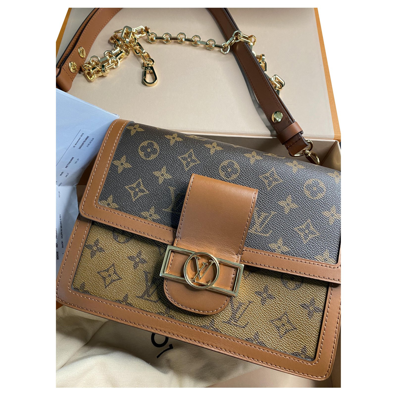 Louis Vuitton Dauphine MM Chain Bag
