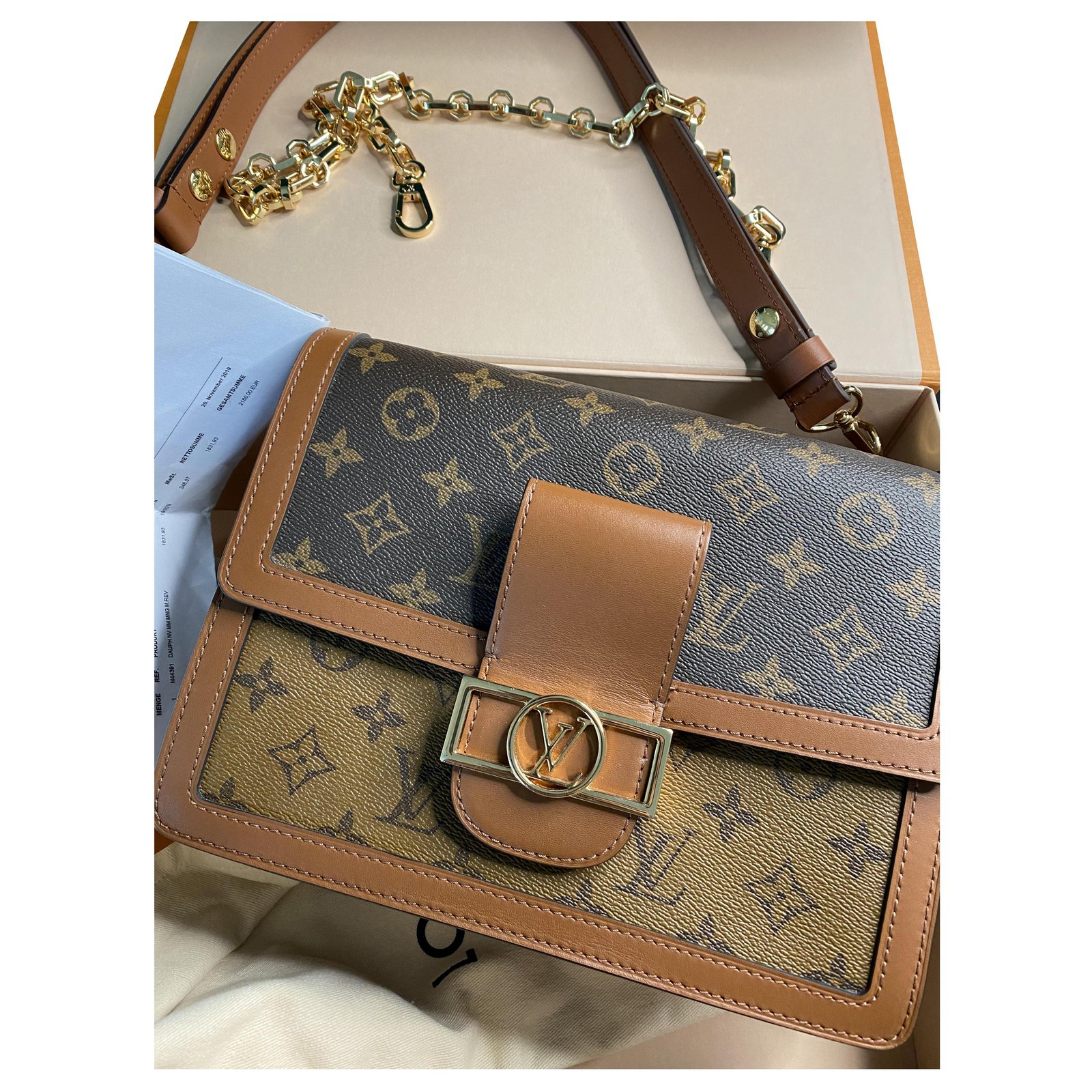 Sac Louis Vuitton Dauphine en cuir.