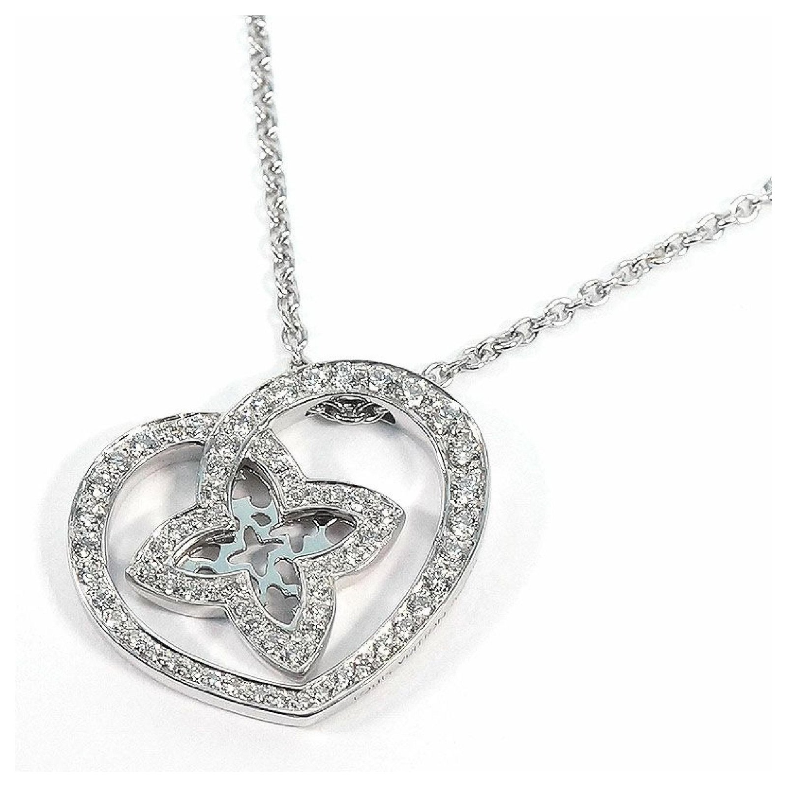 Lockit diamond pendant in white gold, Louis Vuitton